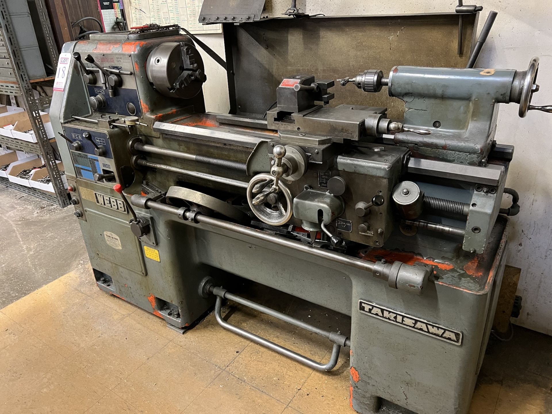 WEBB-TAKISAWA ENGINE LATHE, MODEL TSL-800 DELUXE, S/N BNO 80515 H - Image 2 of 8