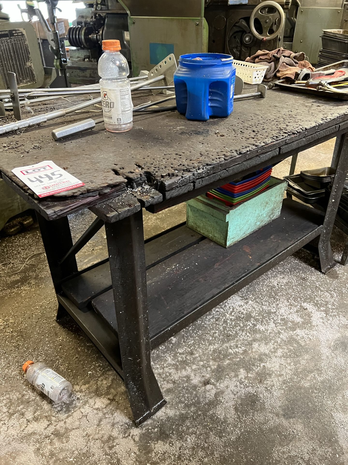 STEEL WORK TABLE, 60" X 30"