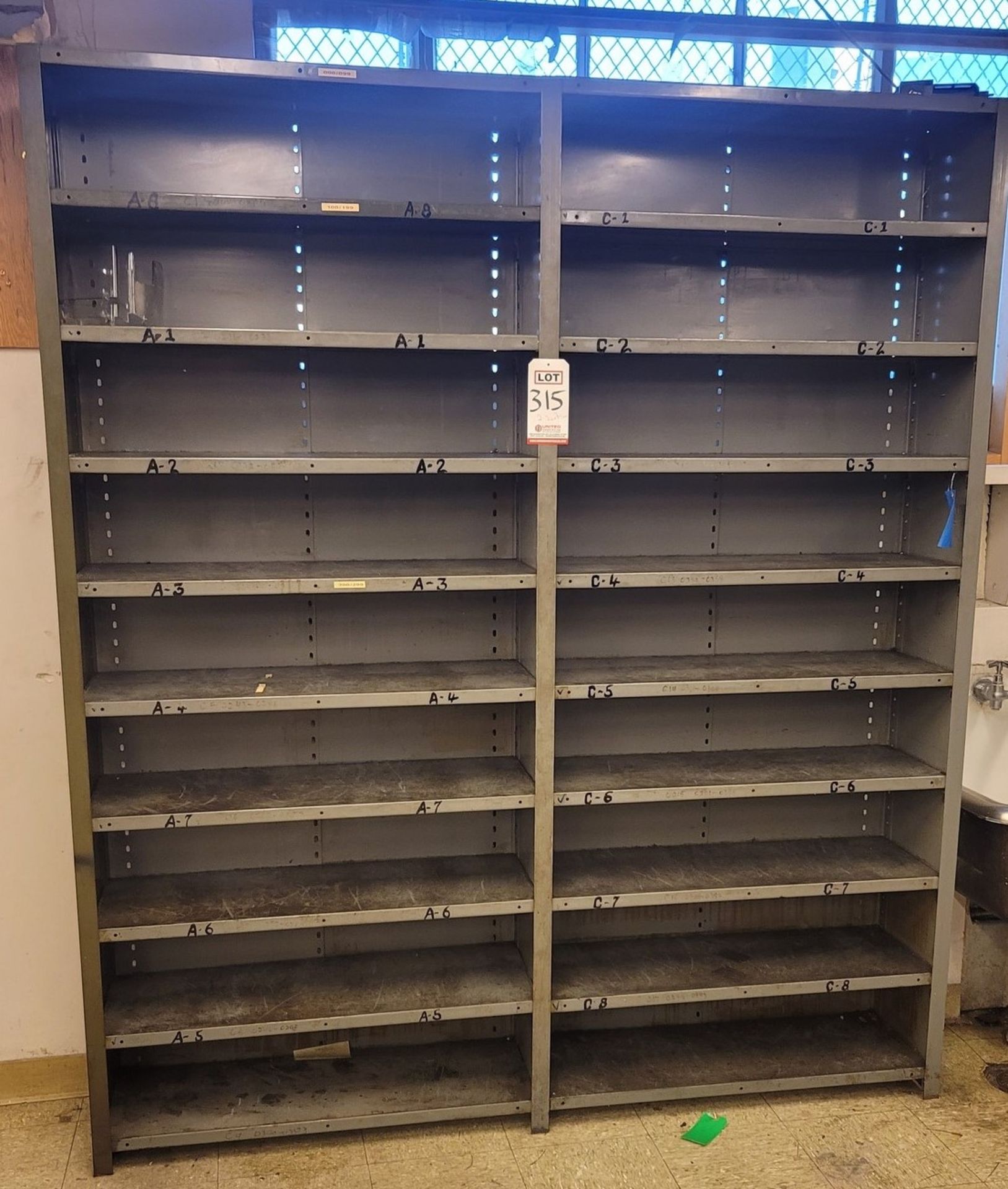 LOT - (2) SHELF UNITS, 3' X 12" X 86"