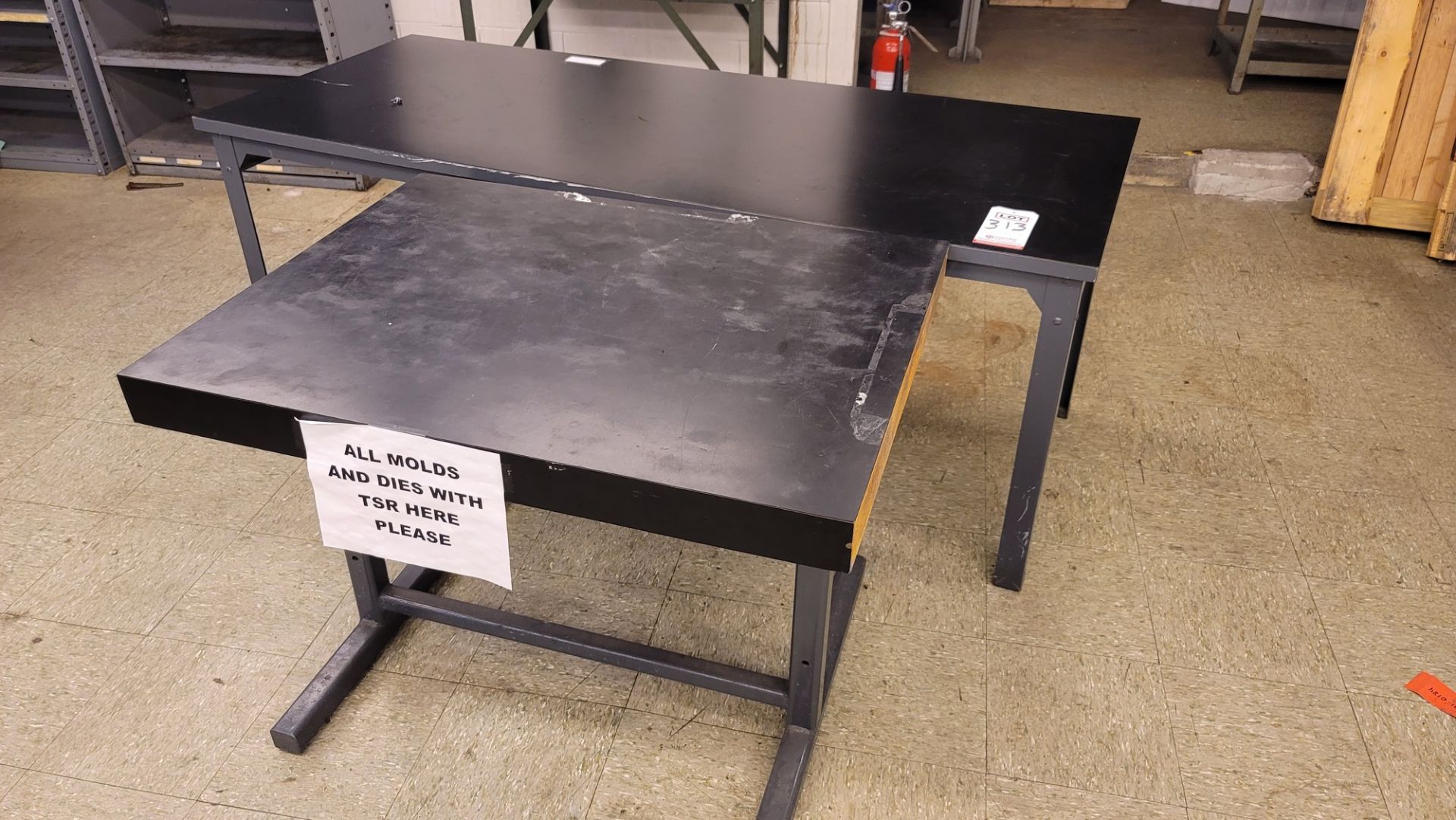 LOT - (2) TABLES: 6' X 30" X 28" AND 38" X 30" X 28"