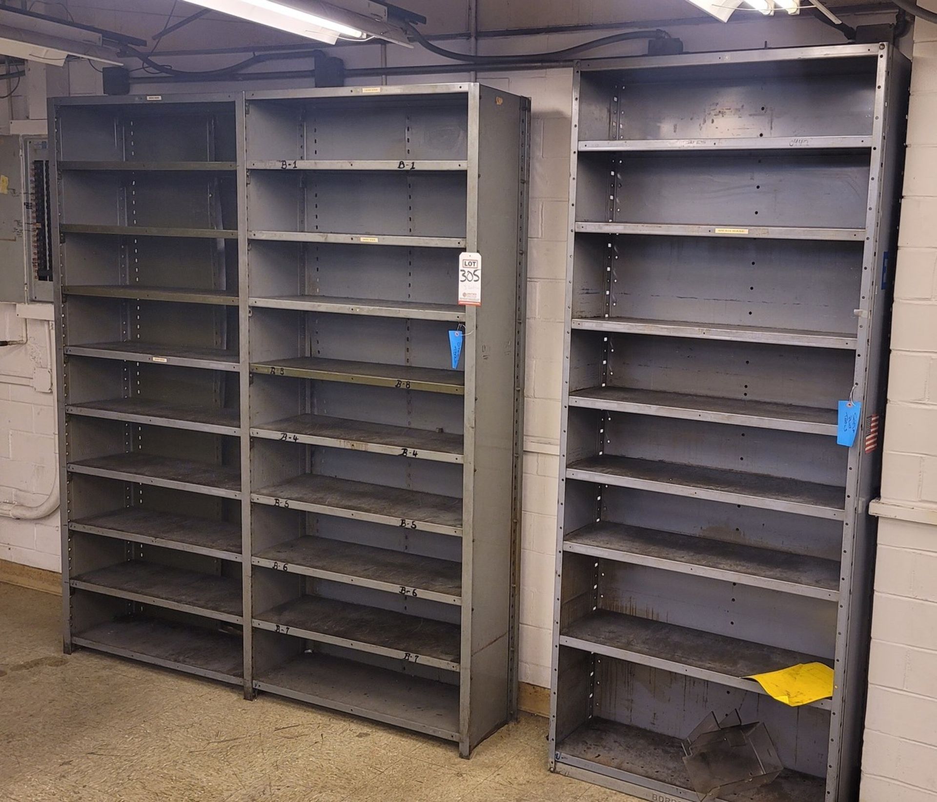 LOT - (3) SHELF UNITS, 3' X 12" X 86"