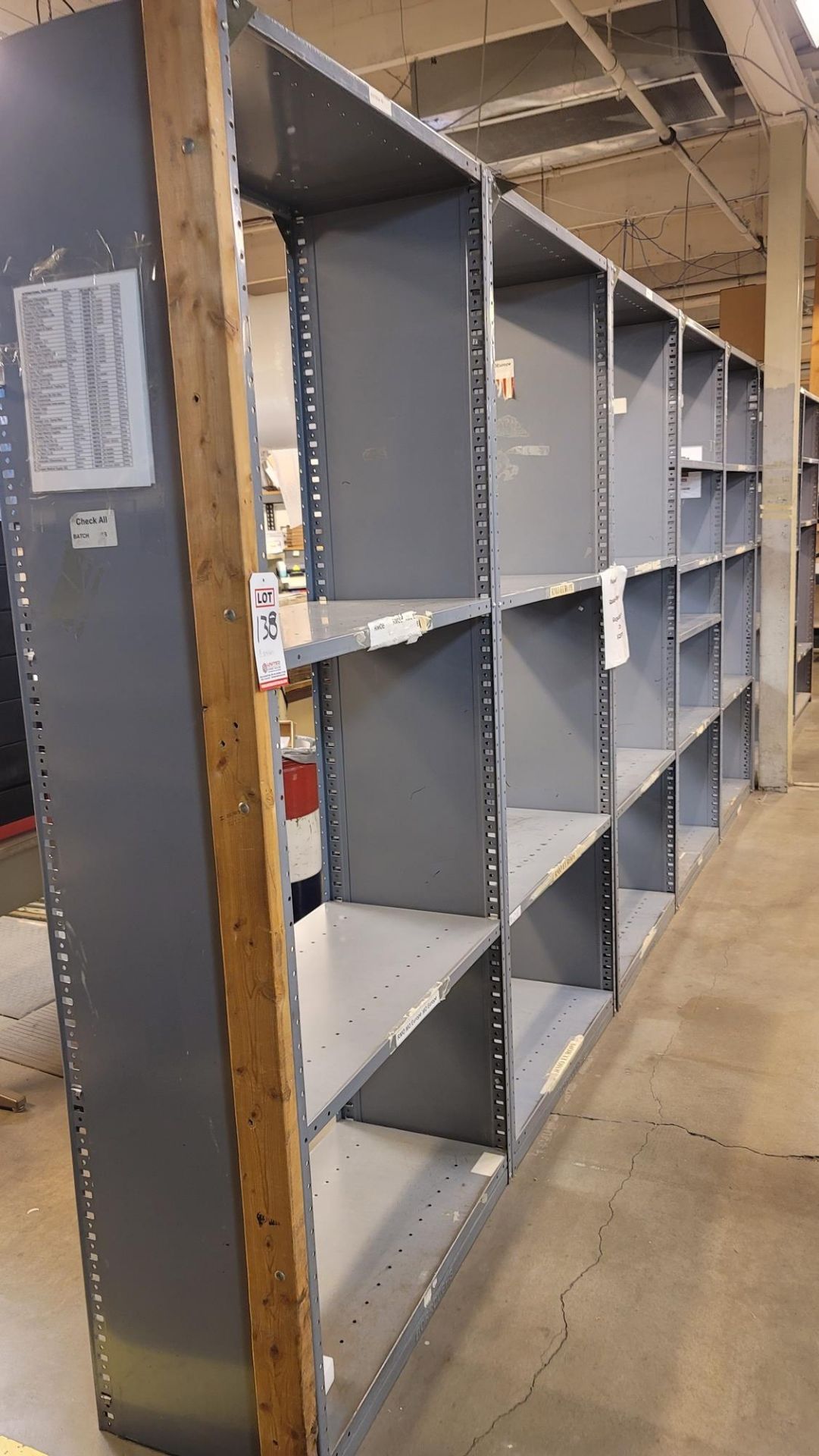 LOT - (8) SHELF UNITS, 3' X 2' X 7'