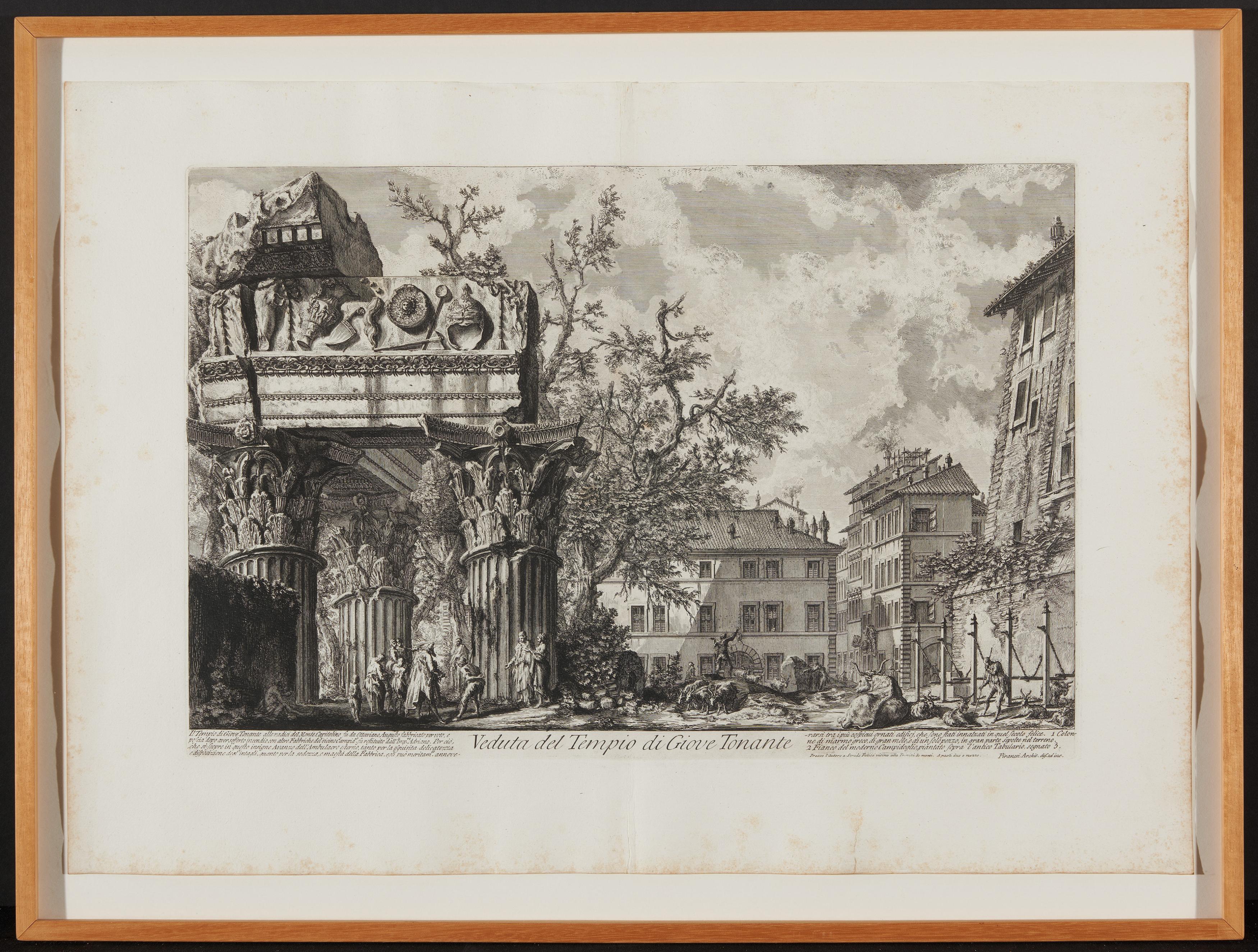 Piranesi, Giovanni-Battista. Rom 1720 - 1778 – nach. Drei Radierungen: a) Piazza di Monte Callo. - Image 3 of 11