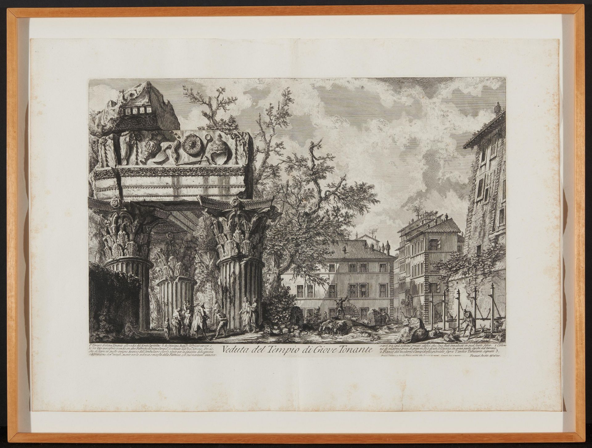 Piranesi, Giovanni-Battista. Rom 1720 - 1778 – nach. Drei Radierungen: a) Piazza di Monte Callo. - Bild 3 aus 11