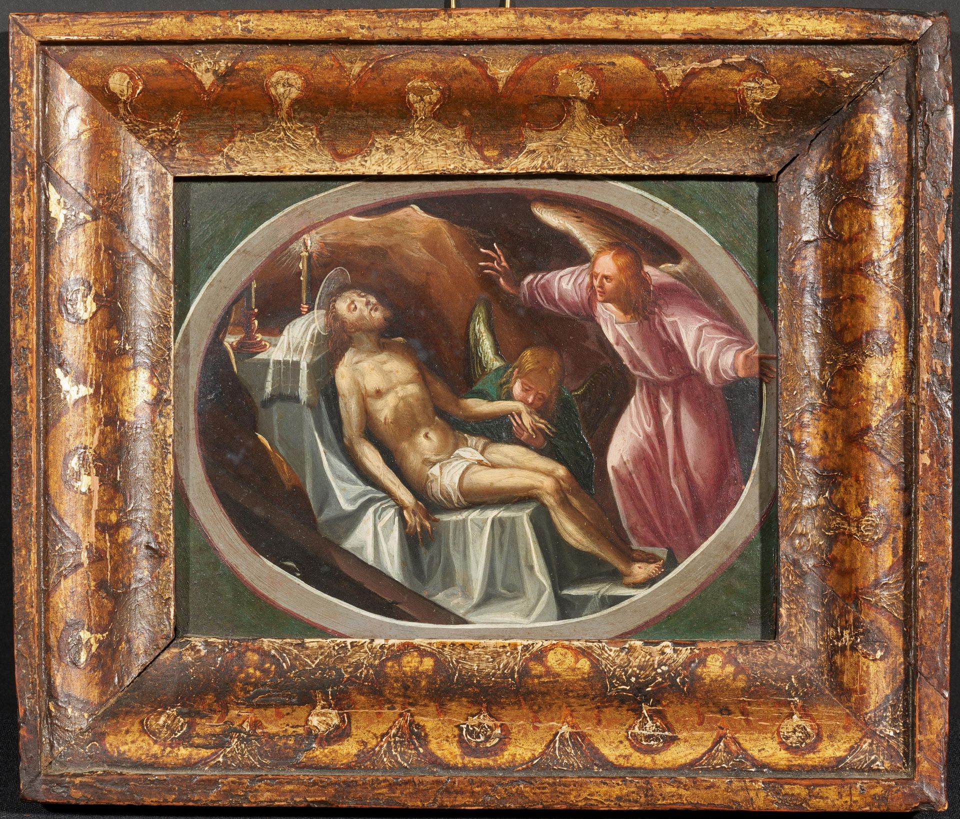 Italienischer Meister. 17. / 18. Jh. Zwei Gemälde: Madonna mit Kind und Johannesknaben. / - Image 3 of 7