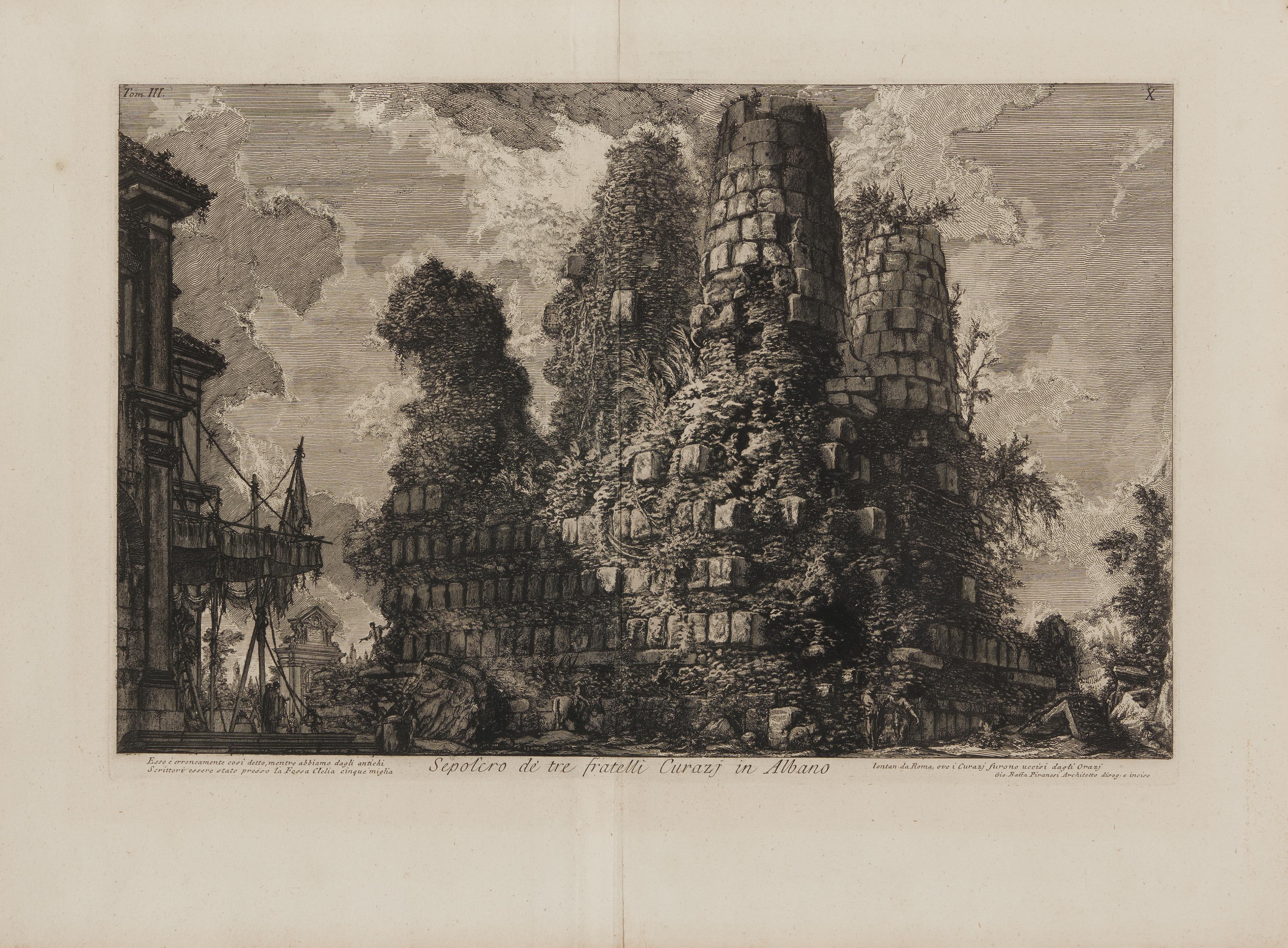 Piranesi, Giovanni-Battista. Rom 1720 - 1778 – nach. Drei Radierungen: a) Piazza di Monte Callo. - Image 5 of 11