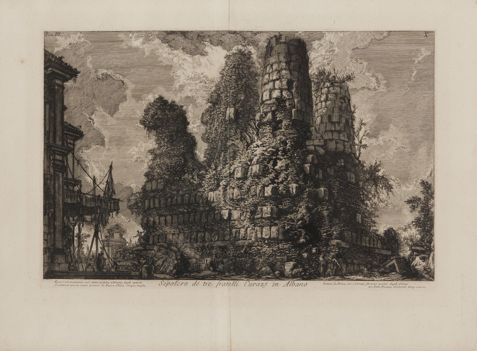 Piranesi, Giovanni-Battista. Rom 1720 - 1778 – nach. Drei Radierungen: a) Piazza di Monte Callo. - Bild 5 aus 11