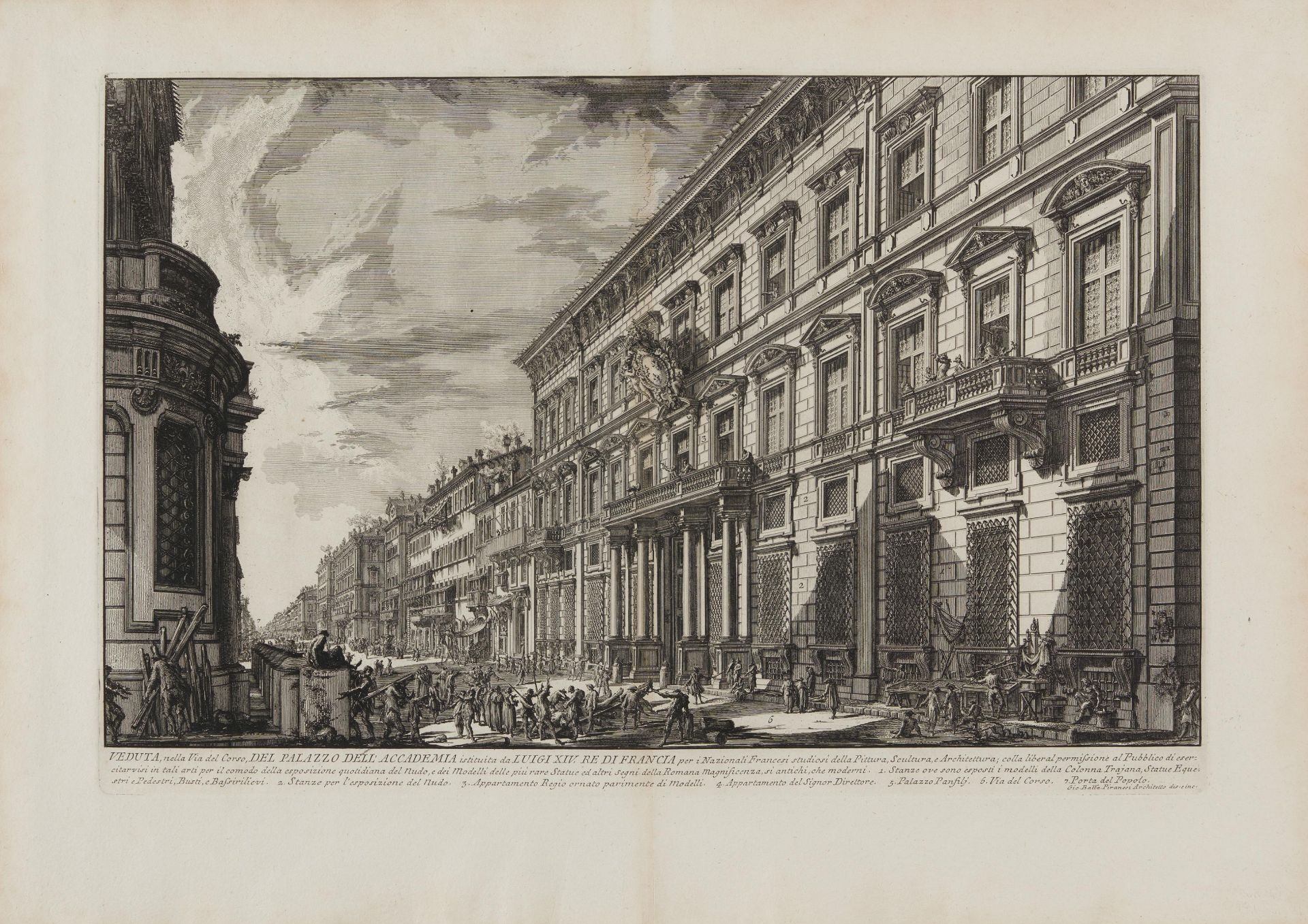Piranesi, Giovanni-Battista. Rom 1720 - 1778 – nach. Zwei Radierungen: a) Interno del Tempio di - Image 2 of 8