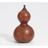GOURD AS DRINKING BOTTLE. Japan. 19th-20th c. Mingei. Original gourd, neck with old lacquer