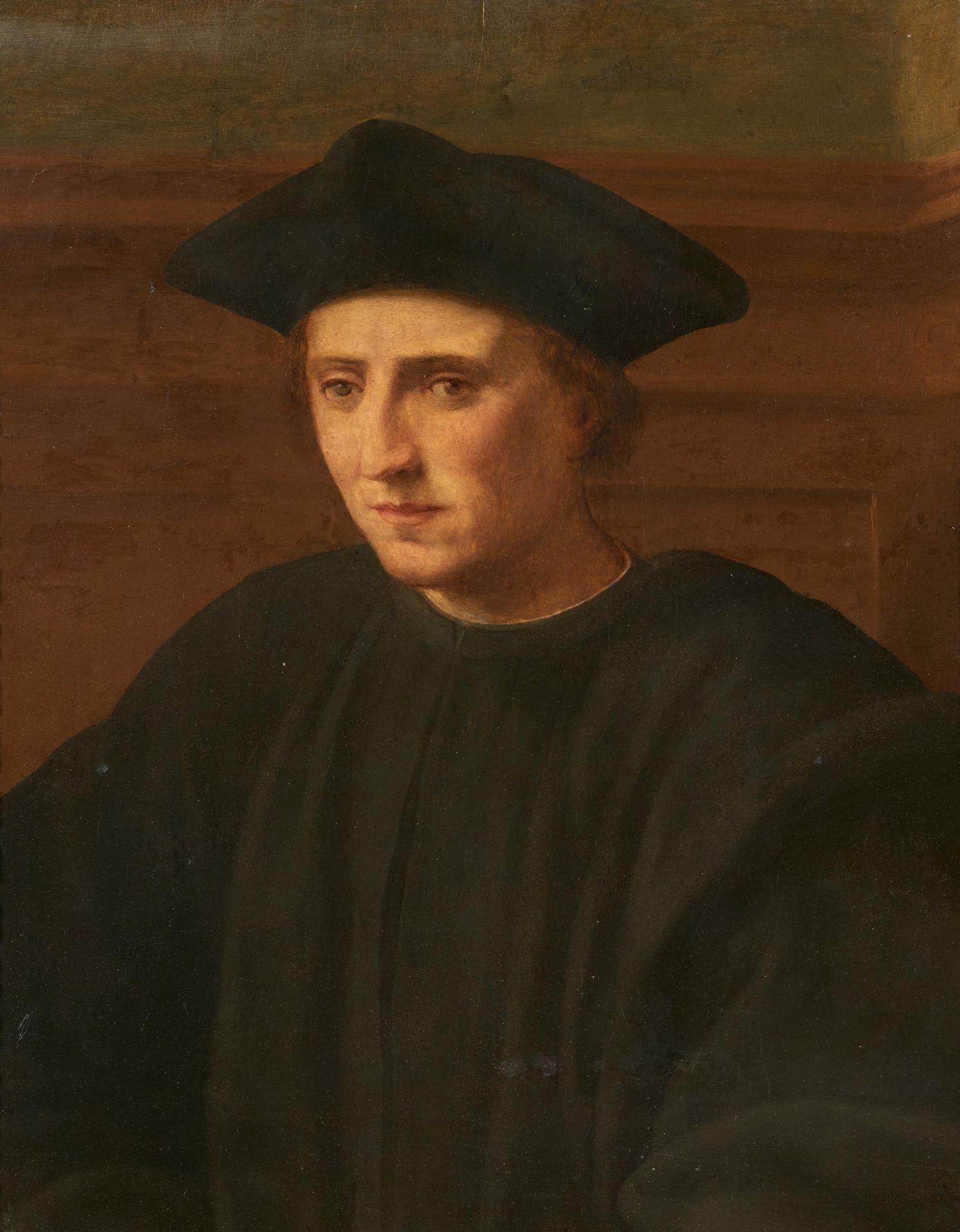 Florentiner Meister. 16. Jh. Portrait eines jungen Herren. In der Art des 16.Jh. Öl auf Holz. 61 x