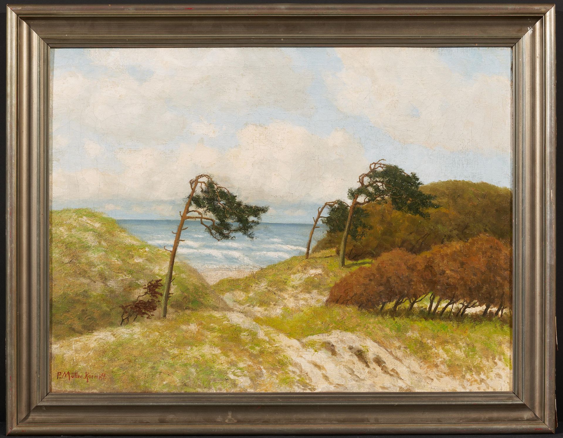 Müller-Kaempff, Paul. 1861 Oldenburg - 1941 Berlin. Ostseeküste. Öl auf Leinwand. 60,5 x 81cm. - Image 2 of 4