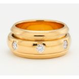 DIAMANT-RING. Deutschland. Um 2000. 750/- Gelbgold, Punze, Gesamtgewicht: ca. 19,5 g. EU-RM: 58. 7