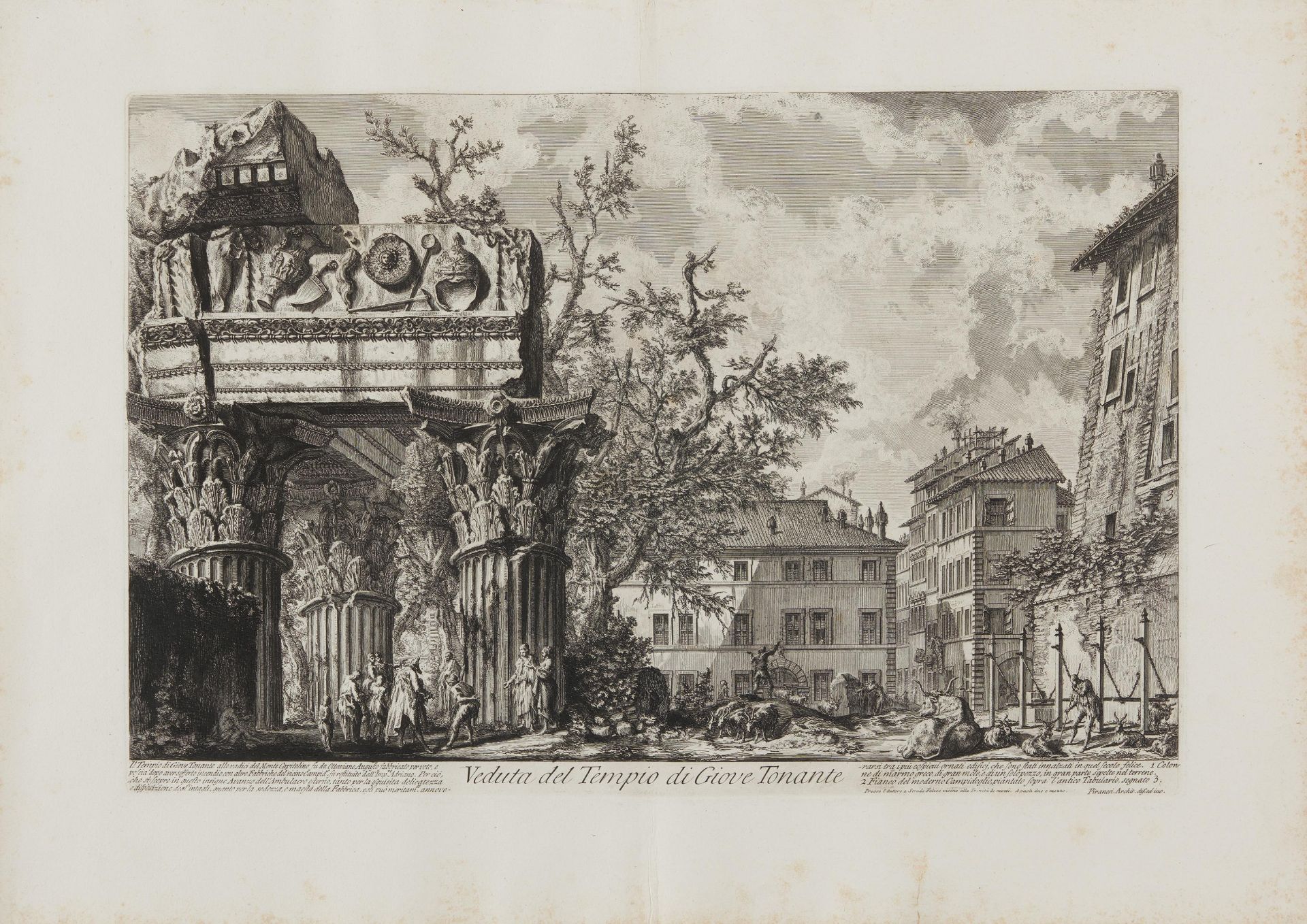 Piranesi, Giovanni-Battista. Rom 1720 - 1778 – nach. Drei Radierungen: a) Piazza di Monte Callo. - Bild 2 aus 11