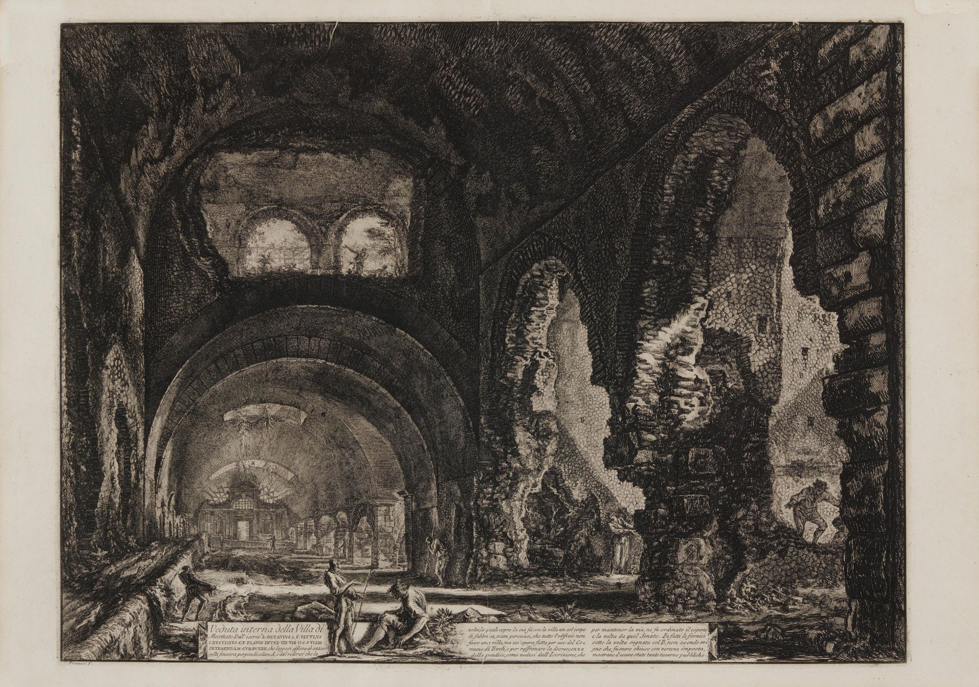 Piranesi, Giovanni-Battista. Rom 1720 - 1778 – nach. Drei Radierungen: a) Veduta di un Eliocamino. - Bild 8 aus 11