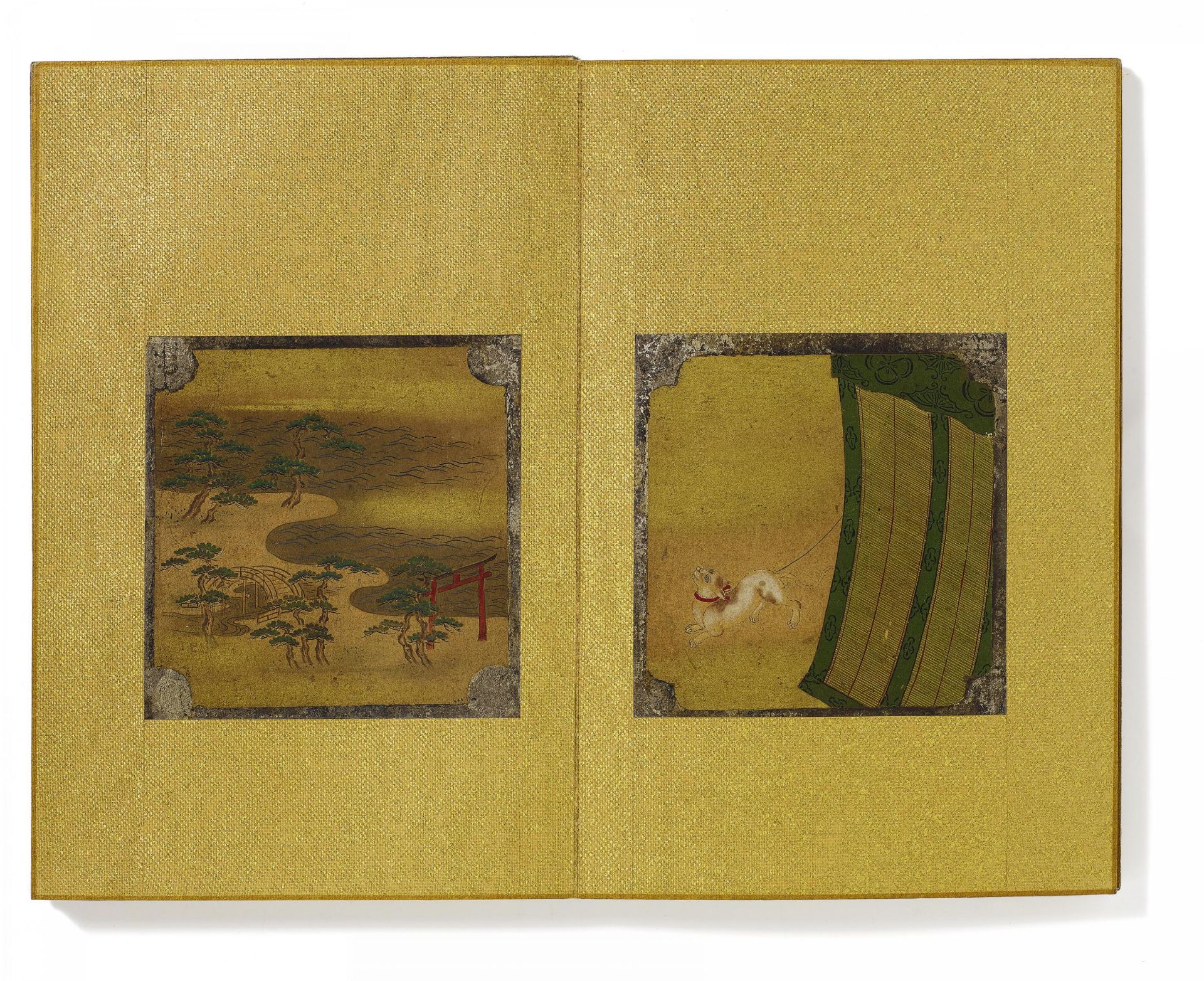 LEPORELLO WITH 24 SMALL DRAWING ABOUT POEMS. Japan. Edo period (1603-1868). Tosa School. Ink and