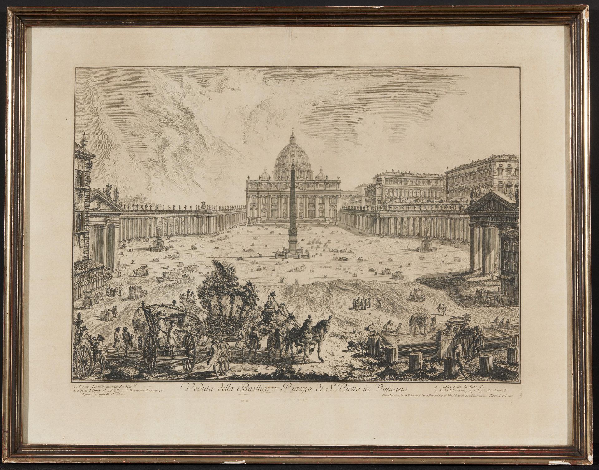 Piranesi, Giovanni-Battista. Rom 1720 - 1778 – nach. Zwei Rdierungen: a) Casa Aurea. 51,5 x 73,5cm. - Image 3 of 8