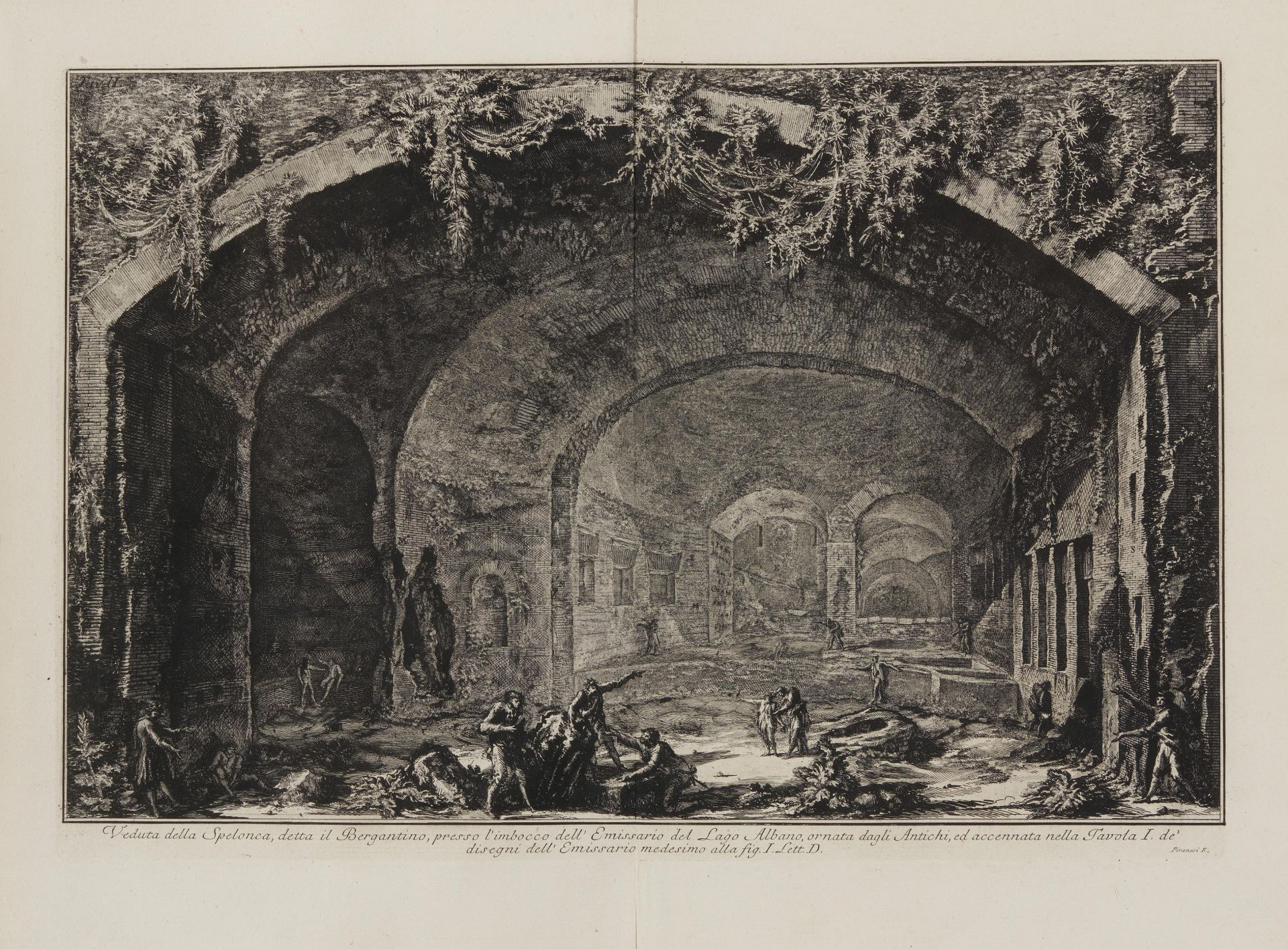Piranesi, Giovanni-Battista. Rom 1720 - 1778. nach. Drei Radierungen: a) Ponte Salario. 52,5 x 74, - Bild 8 aus 11