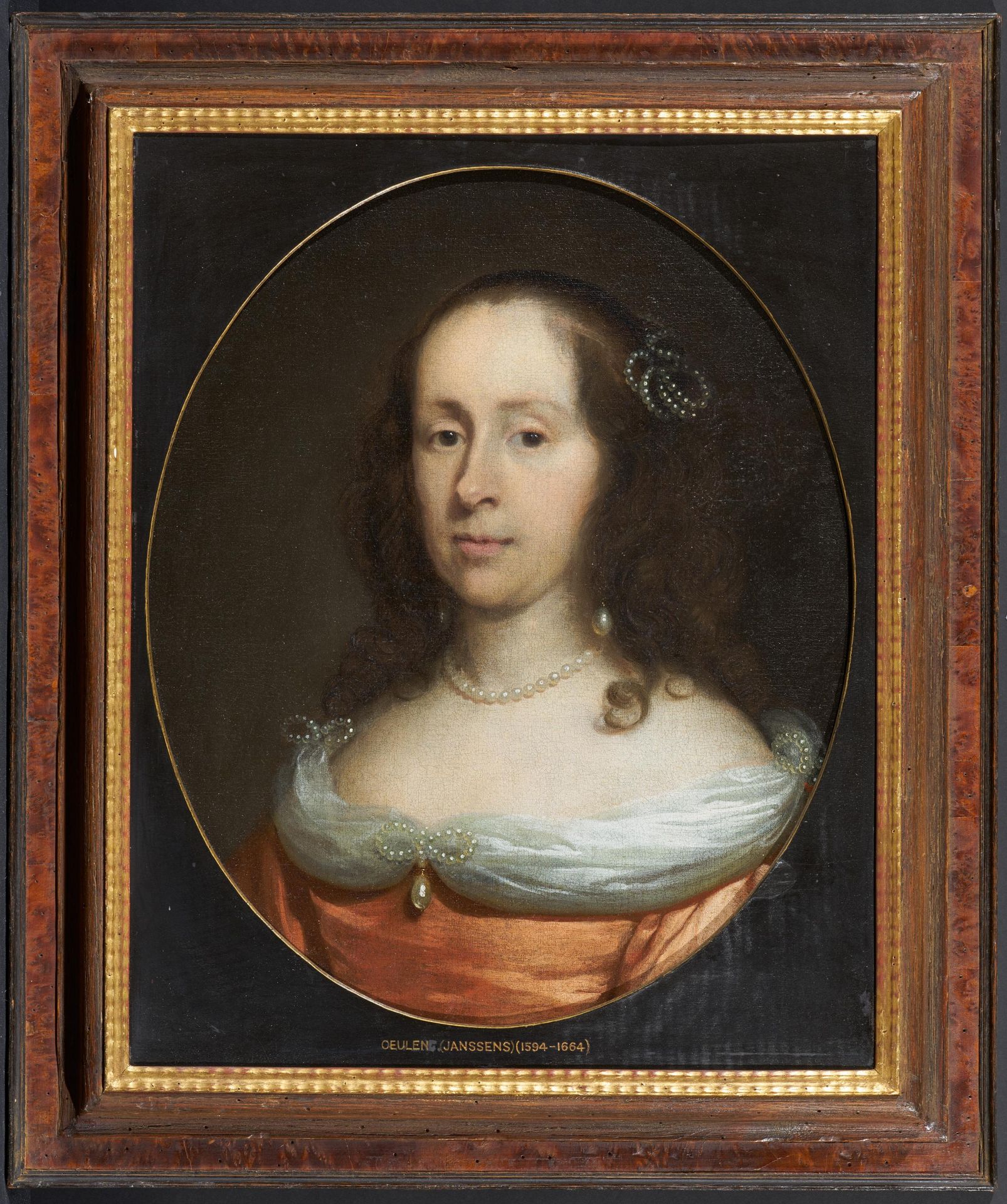 Jonson van Ceulen, Cornelis. 1593 London - 1661 Utrecht. Damenportrait. Öl auf Leinwand. - Bild 2 aus 3