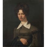 Weber, Joseph. Mannheim um 1803 - 1881. Portrait einer jungen Dame mit weißem Kragen (Eleonore