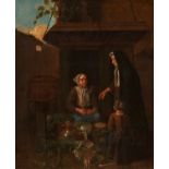 Horemans, Jan Josef d.Ä Antwerpen 1682 - 1759. Nachfolge. Die Gemüsehändlerin. Öl auf Leinwand.