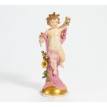 ALLEGORIE "DER TAG". Meissen. Modell H. Schwabe. Porzellan, farbig und gold dekoriert. Höhe 36,