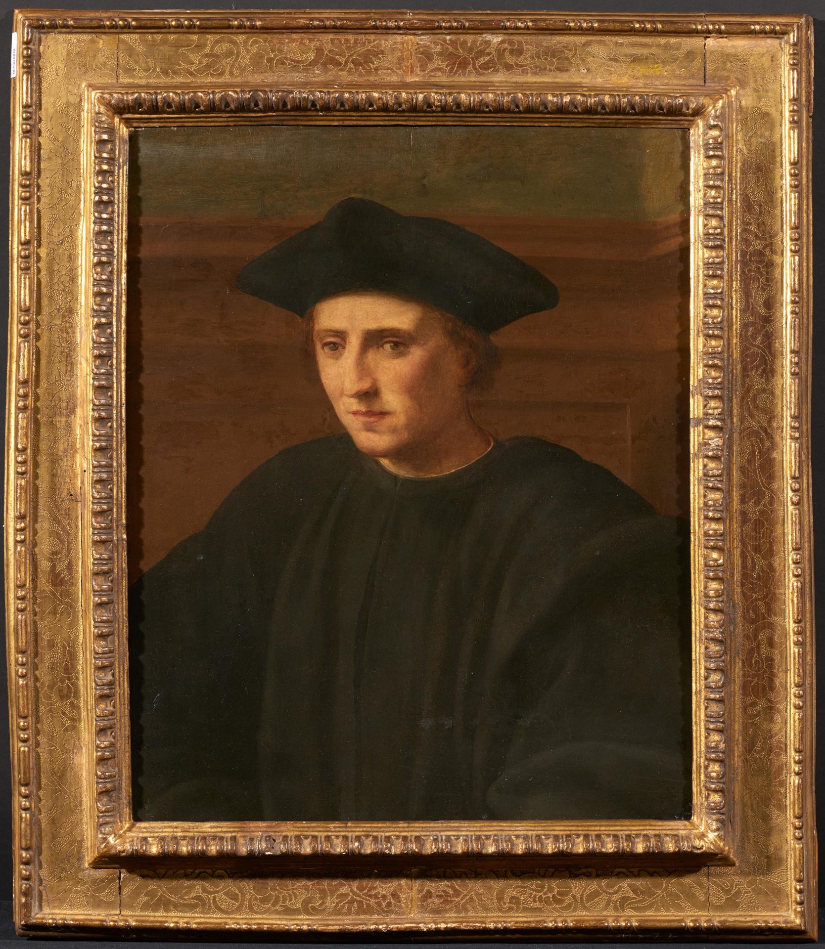 Florentiner Meister. 16. Jh. Portrait eines jungen Herren. In der Art des 16.Jh. Öl auf Holz. 61 x - Image 2 of 4