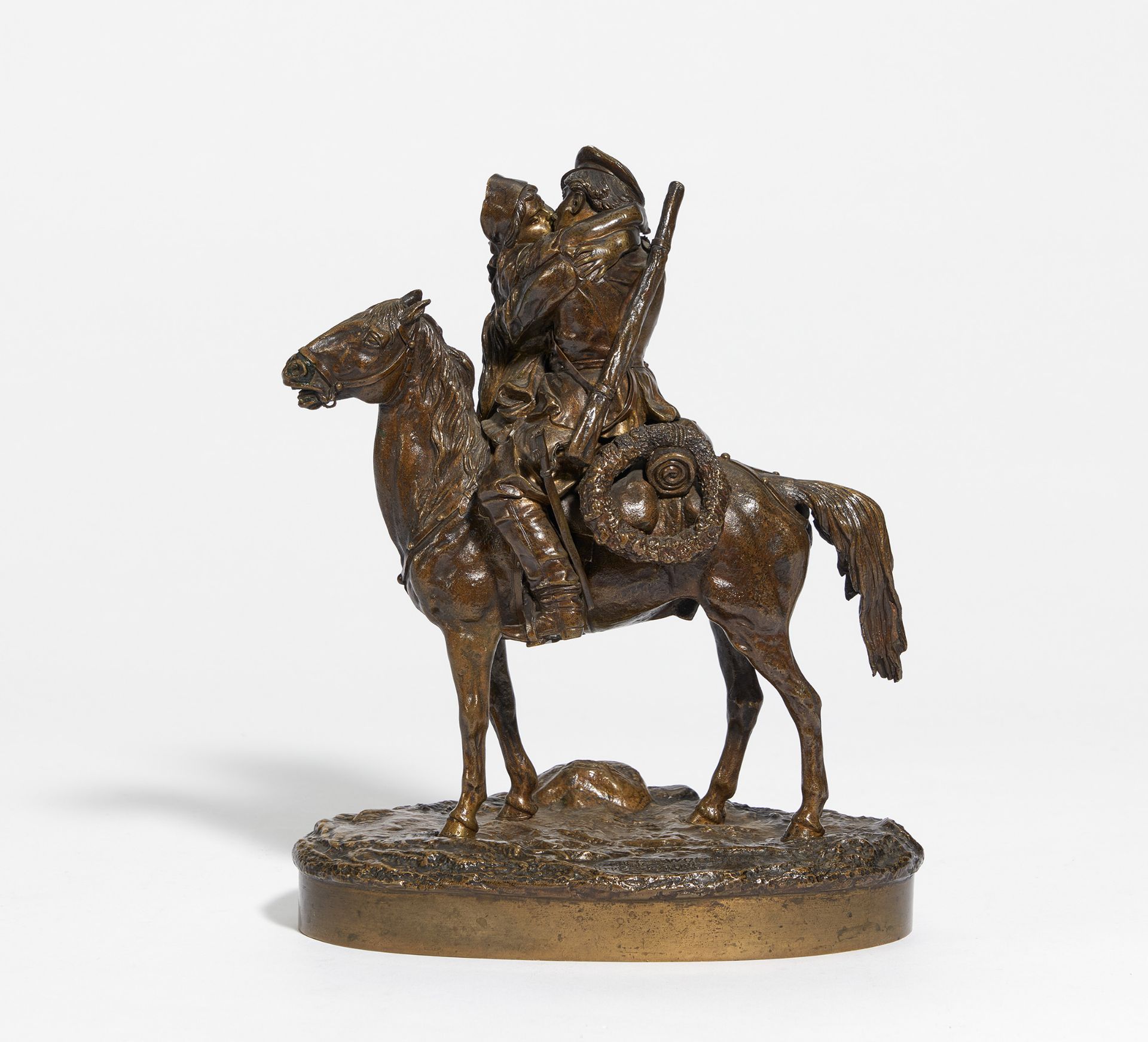 Gratscheff, Alexei Petrovich. 1780 - 1850 Moskau. Der Abschied. Bronze. Höhe: 25cm. Kyrillisch