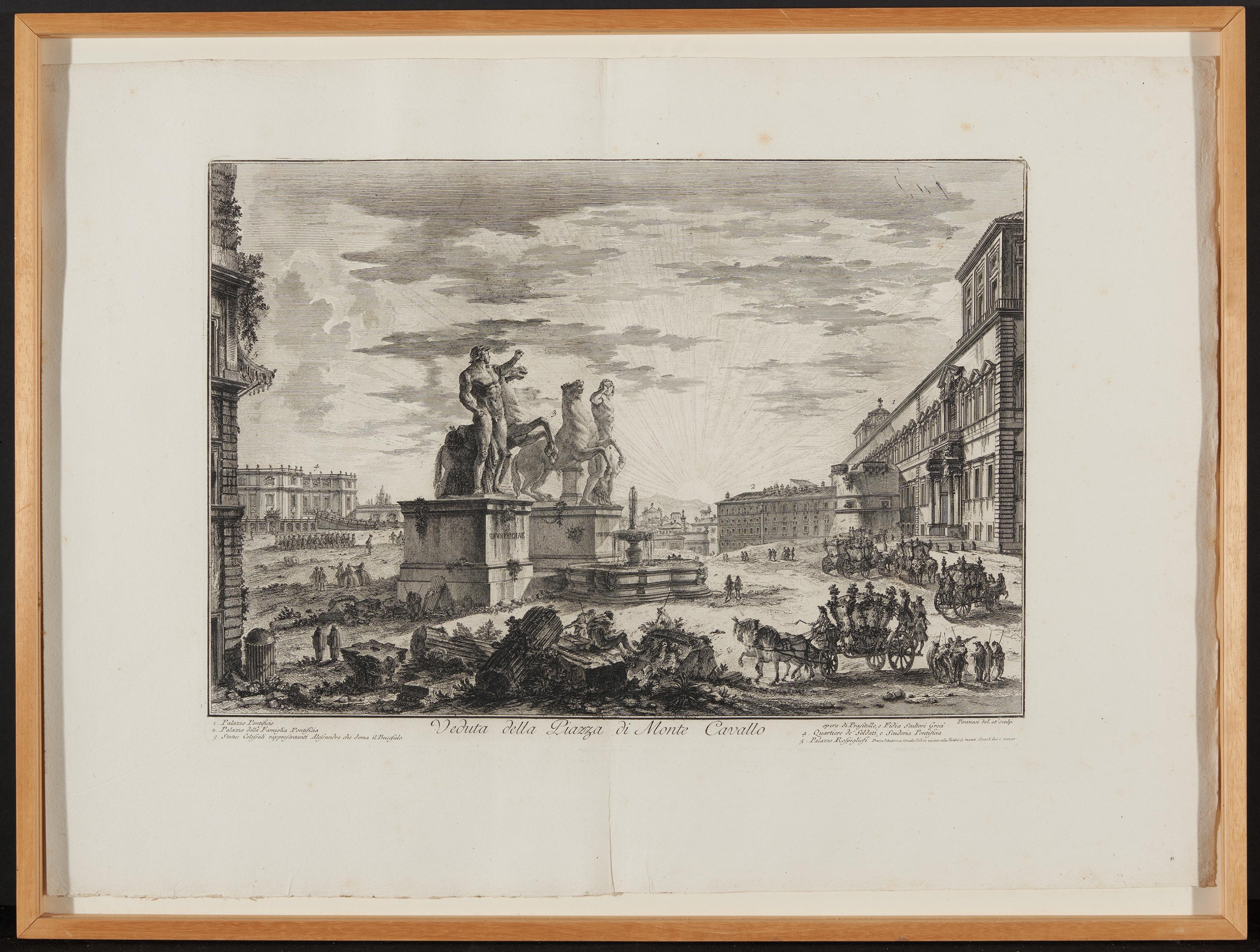 Piranesi, Giovanni-Battista. Rom 1720 - 1778 – nach. Drei Radierungen: a) Piazza di Monte Callo. - Image 9 of 11