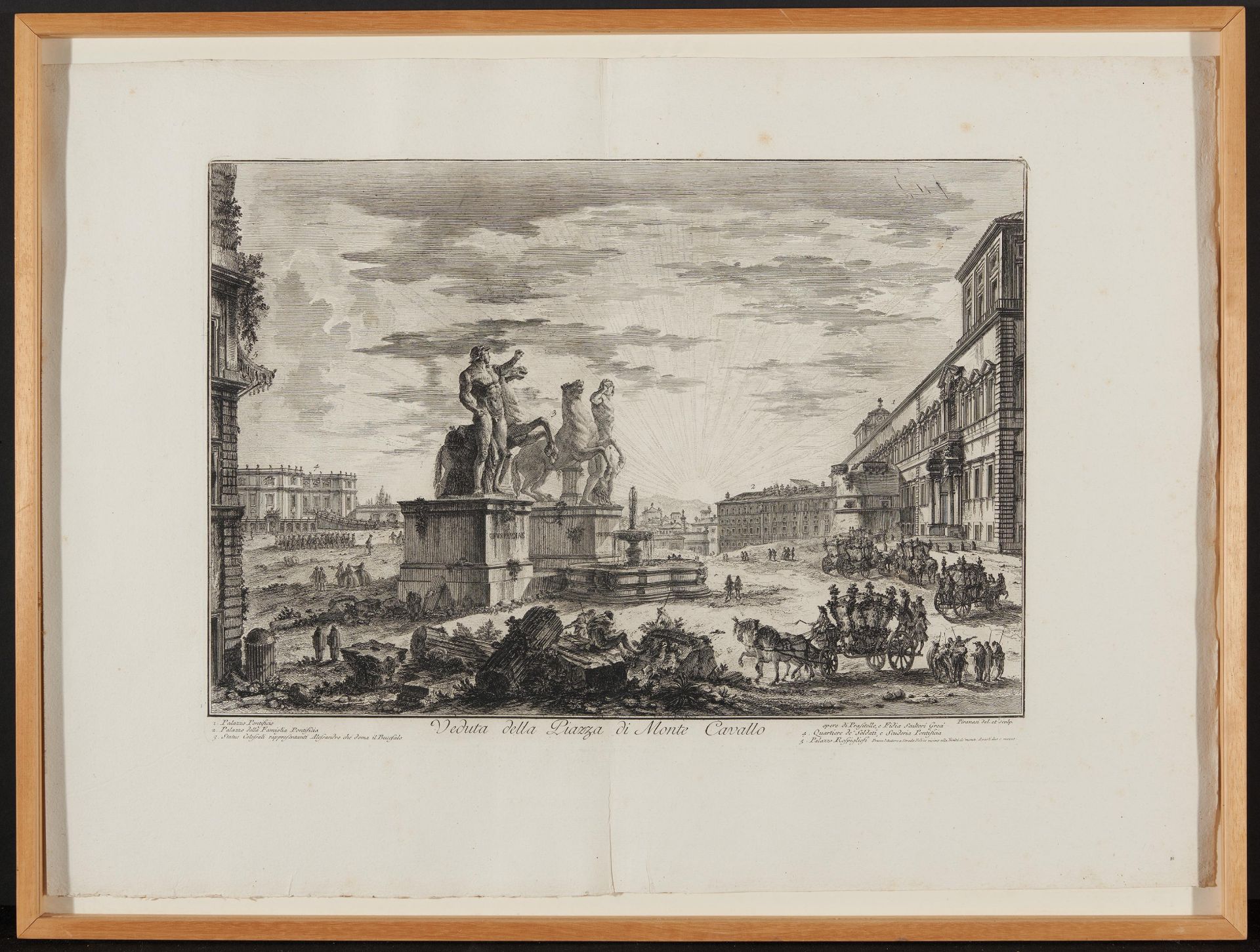 Piranesi, Giovanni-Battista. Rom 1720 - 1778 – nach. Drei Radierungen: a) Piazza di Monte Callo. - Image 9 of 11