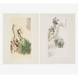 THIRTEEN WOOD BLOCK PRINTS AFTER QI BAISHI AND OTHER ARTISTS. China. 20. Jh. Partly colored loose