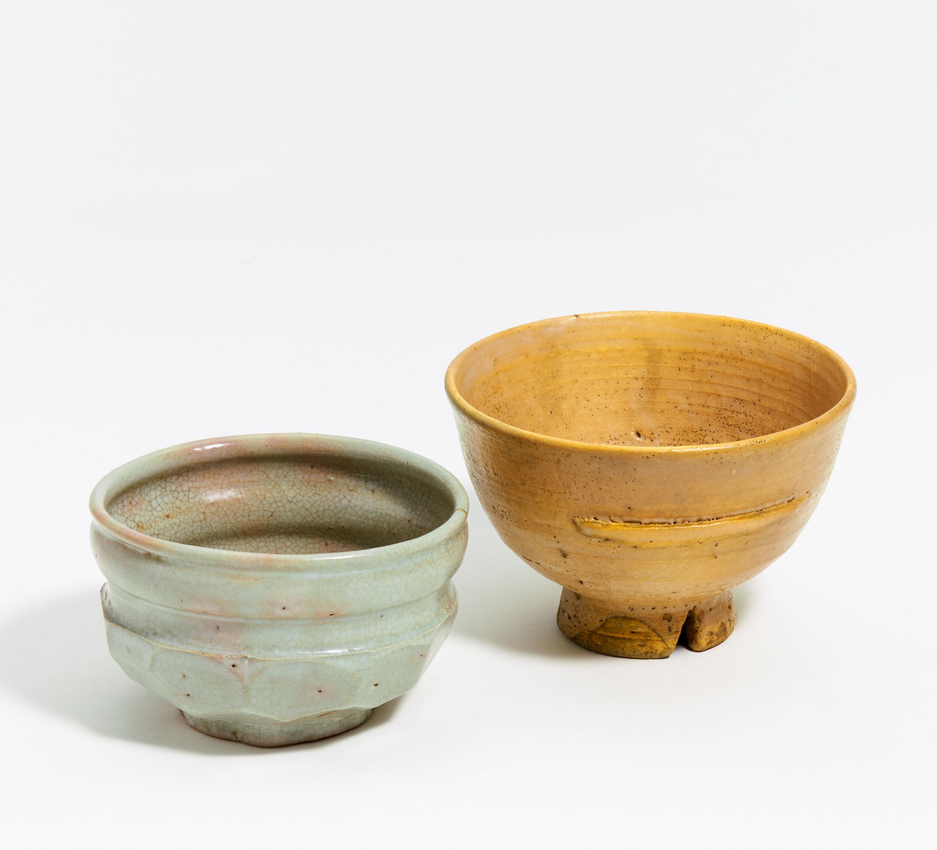 TWO CHAWAN IN KOREAN STYLE. Japan or Korea the Japanese market. Edo period. 17th/18th c. or later.