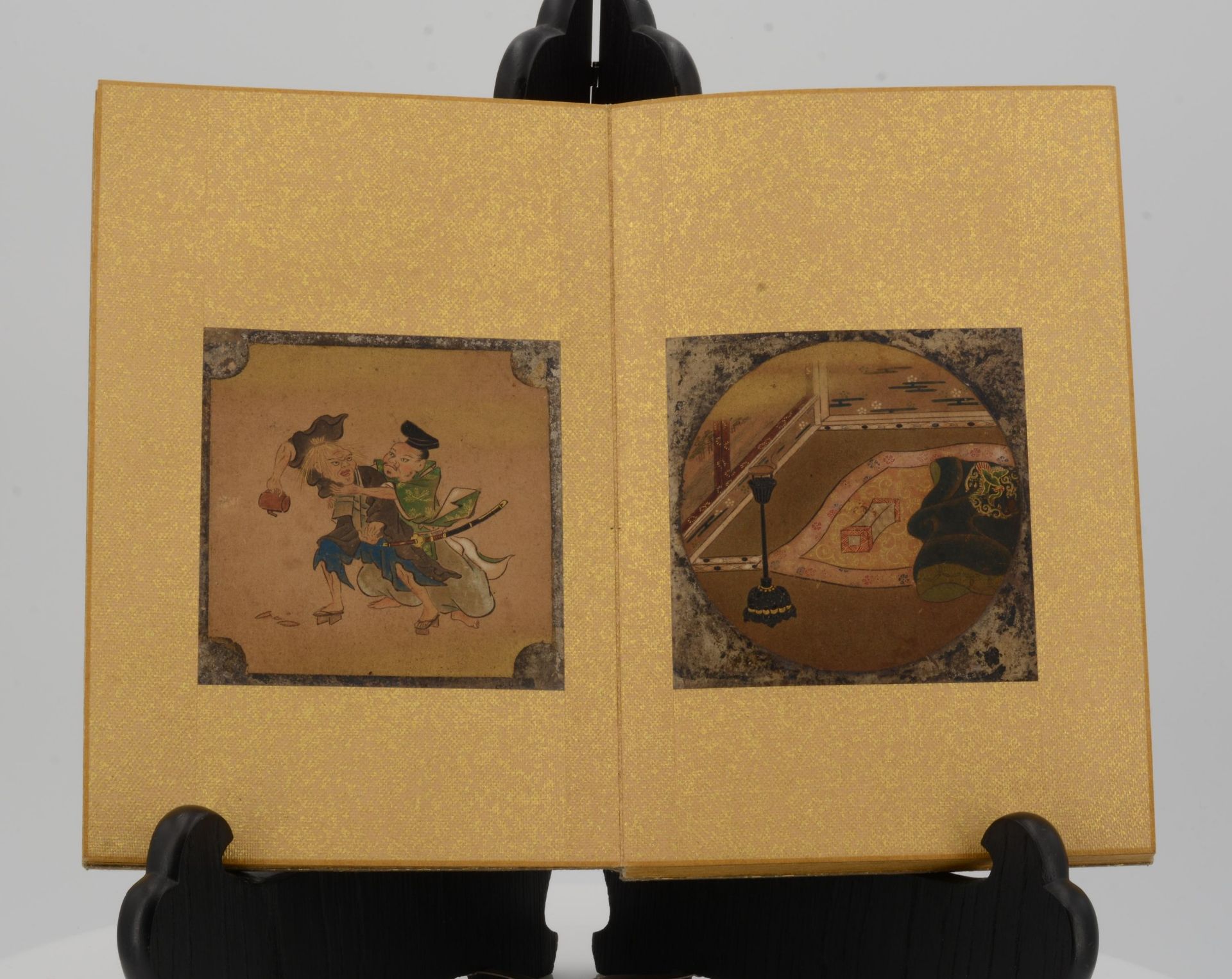 LEPORELLO WITH 24 SMALL DRAWING ABOUT POEMS. Japan. Edo period (1603-1868). Tosa School. Ink and - Bild 14 aus 17