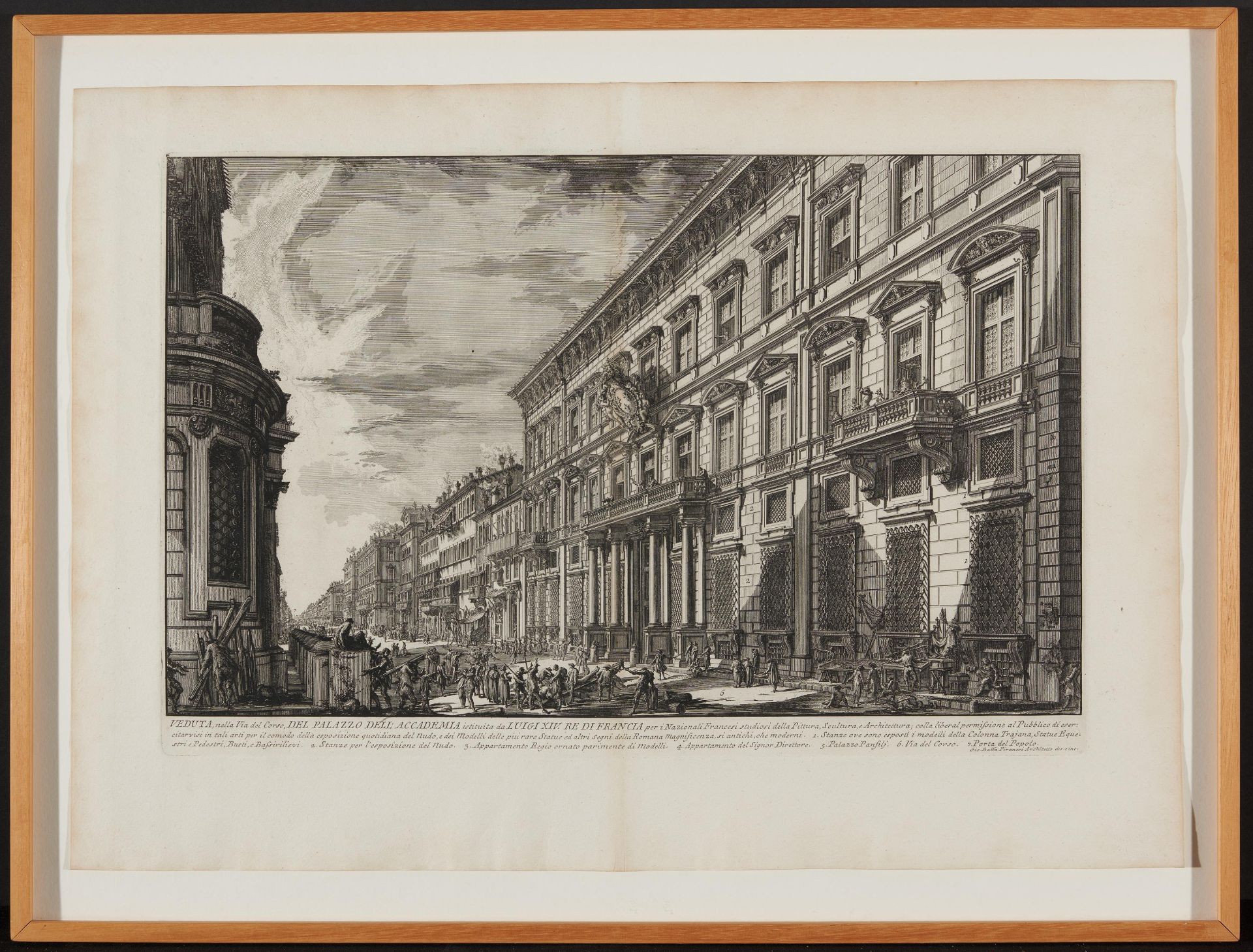 Piranesi, Giovanni-Battista. Rom 1720 - 1778 – nach. Zwei Radierungen: a) Interno del Tempio di - Image 3 of 8