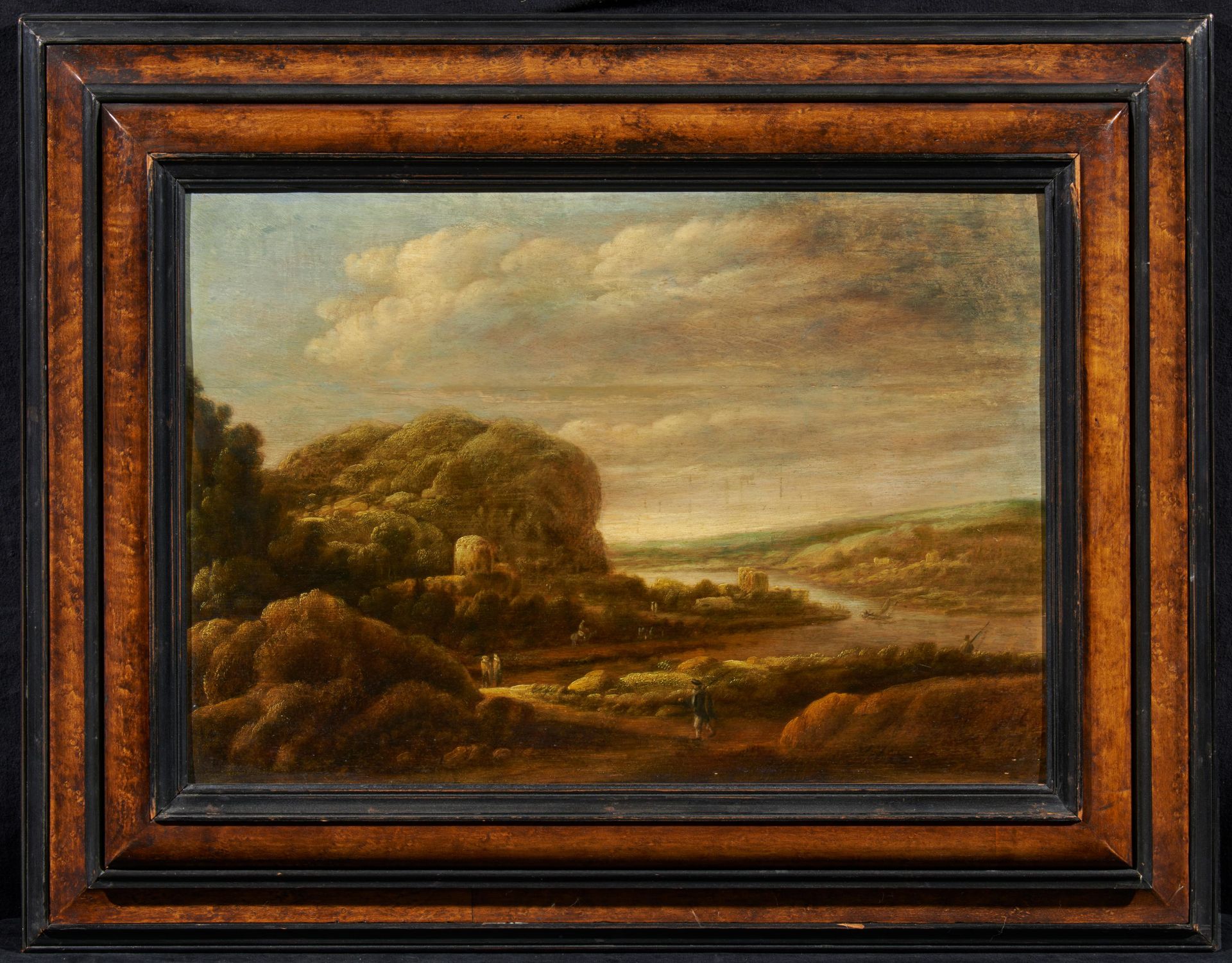 Momper, Josse de d.J Antwerpen 1564 - 1635. Nachfolge. Weite, bergige Flusslandschaft mit Figuren. - Bild 2 aus 4