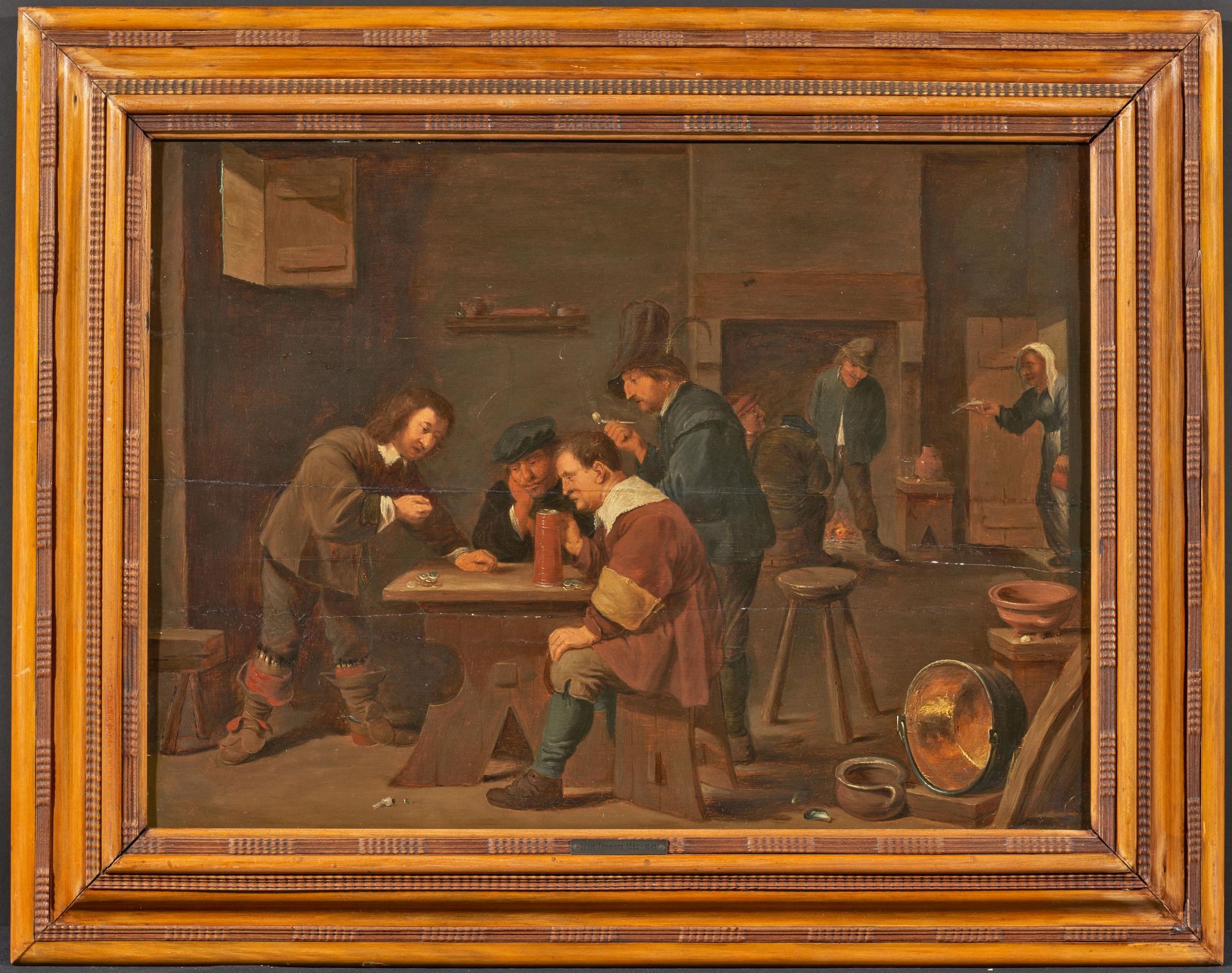 Teniers, David d.J 1610 Antwerpen - 1690 Brüssel. Nachfolge. Wirtshausszene mit Spielern und - Image 2 of 4