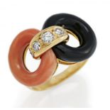 Korall-Onyx-Ring