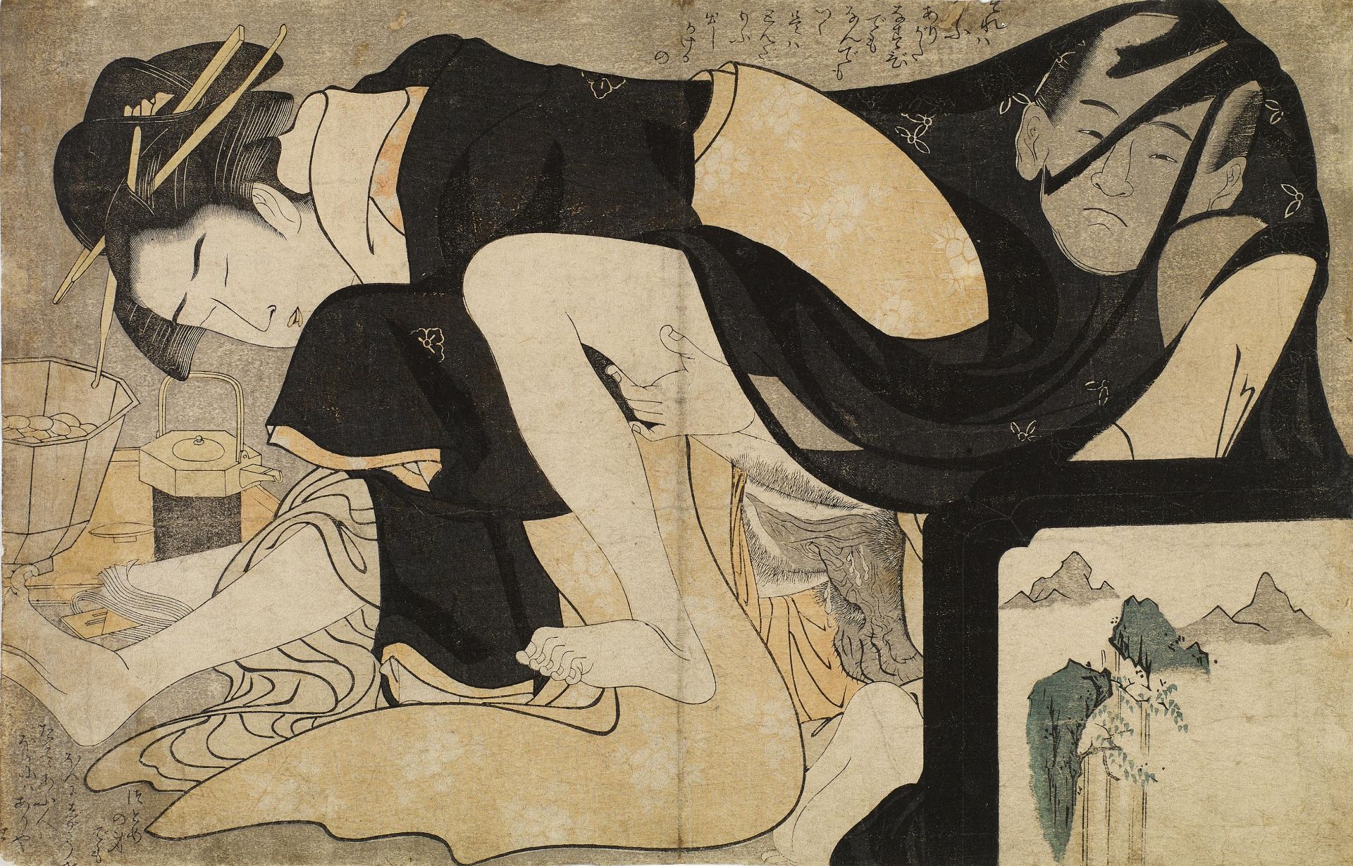 13 Blätter der Shunga-Serie "Fumi no kiyogaki" - Image 13 of 27
