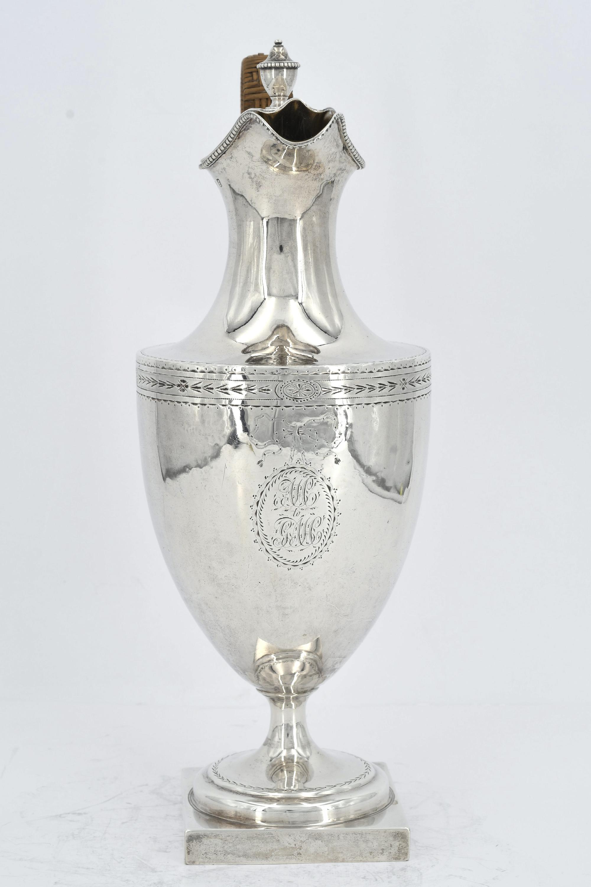 Footed George III silver jug - Image 5 of 8