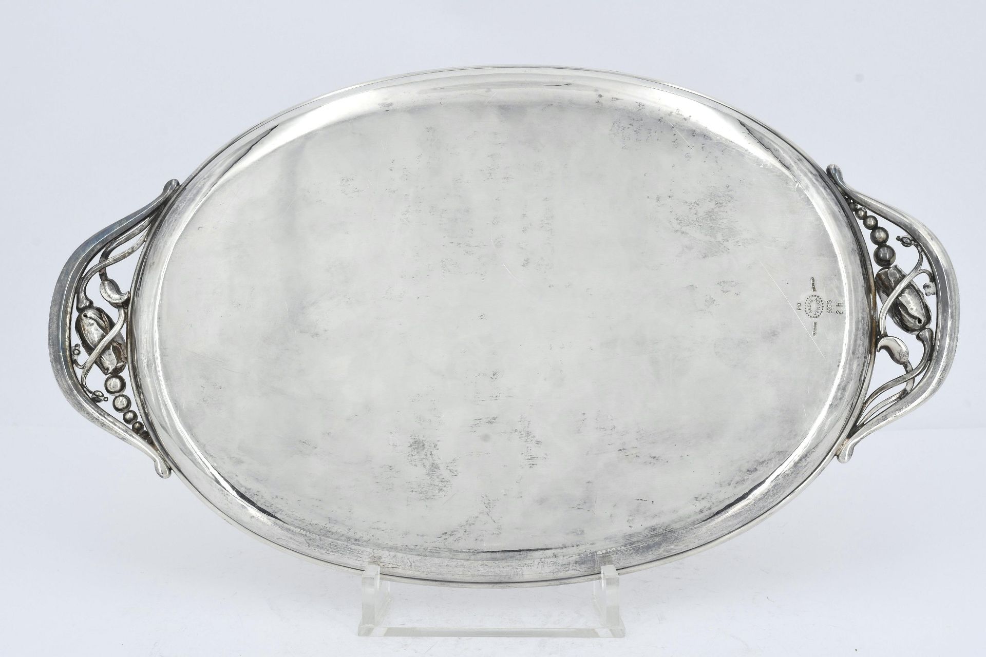 Oval silver tray "Blossom" - Image 3 of 4
