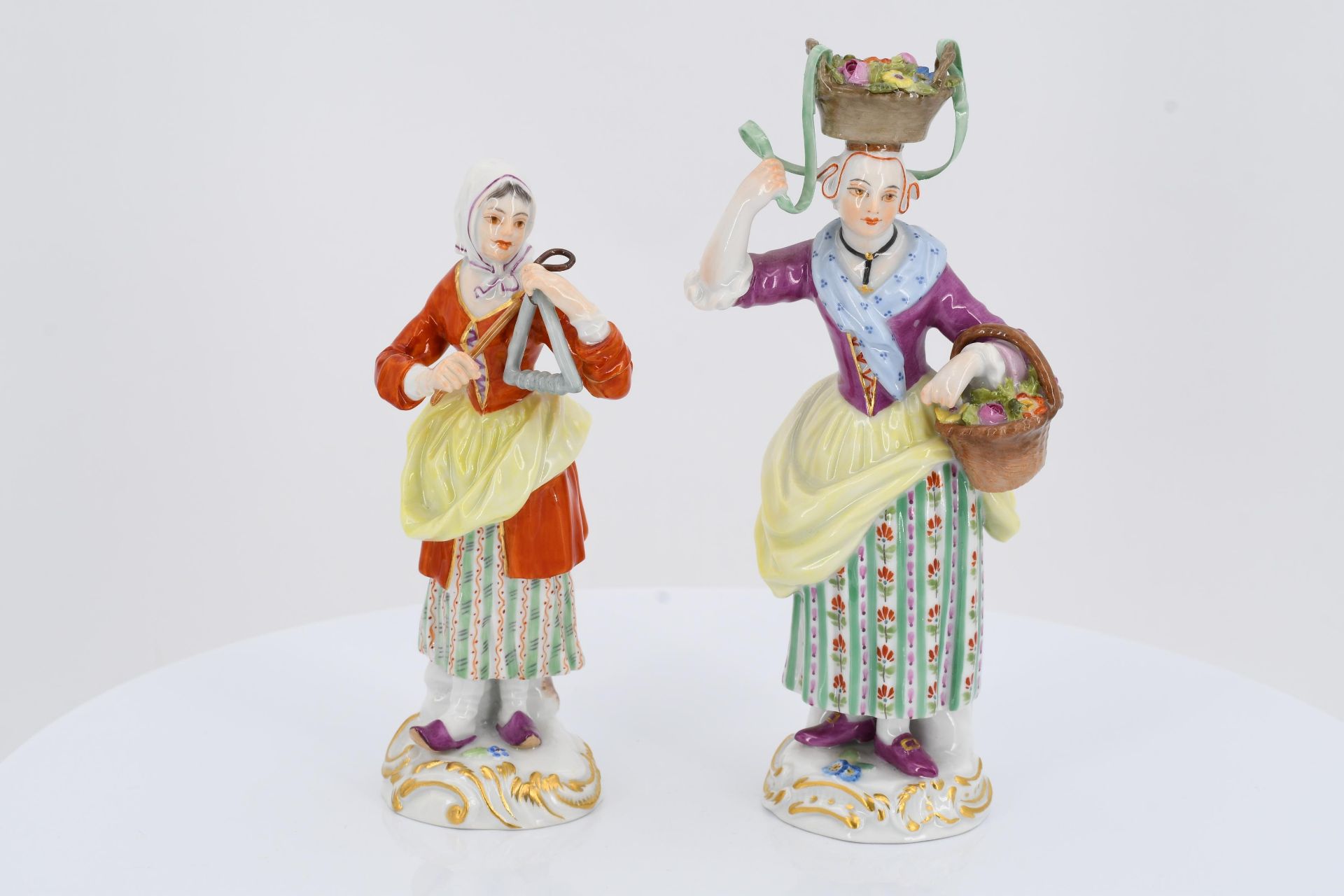 12 porcelain figurines from a series "Cris de Paris" - Image 12 of 27
