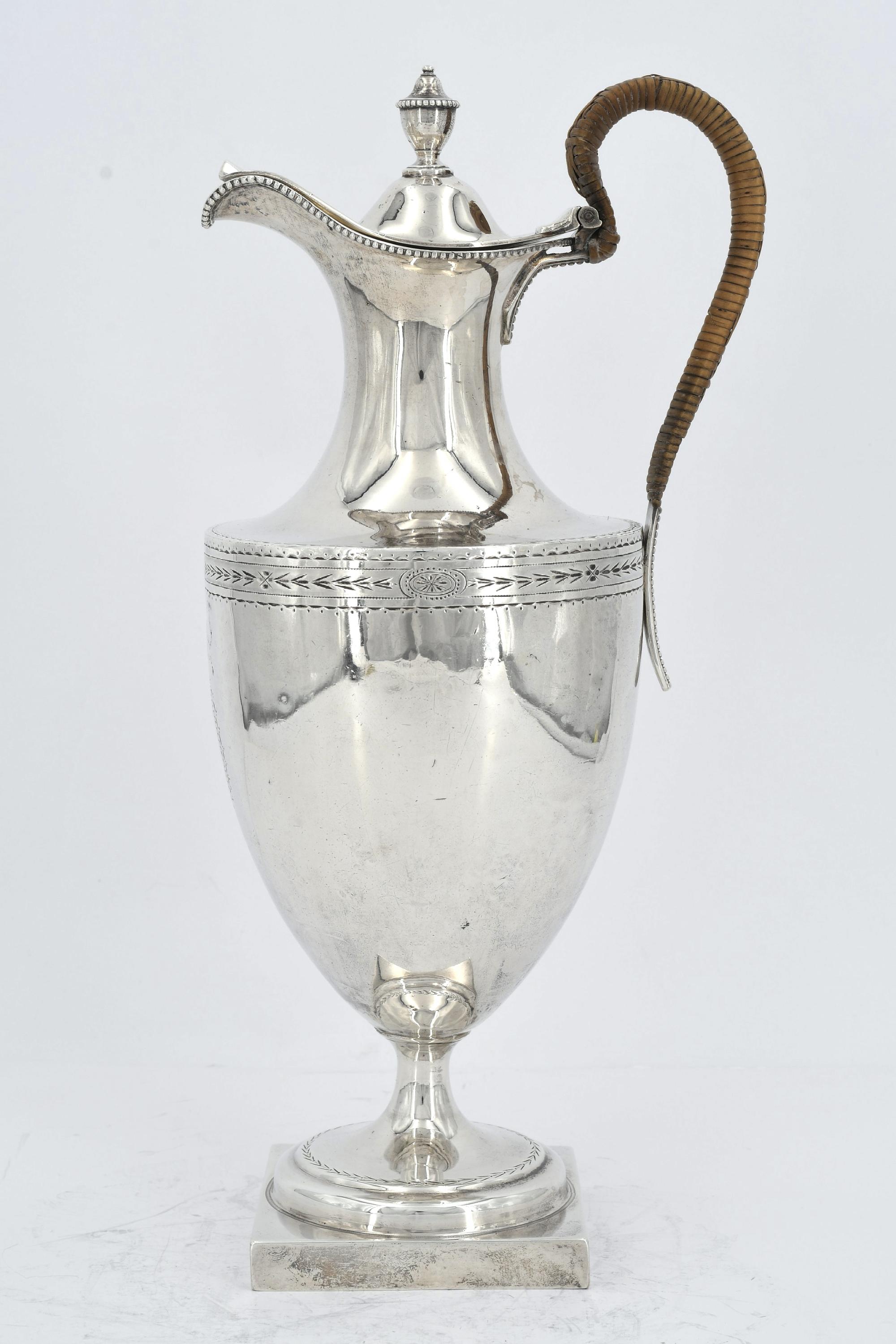 Footed George III silver jug - Image 2 of 8