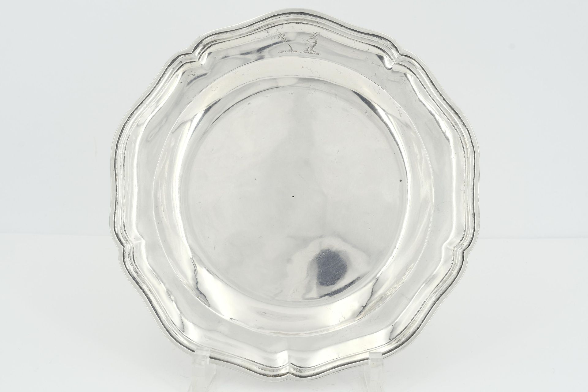 Silver plate with the Lippe rose - Image 2 of 3