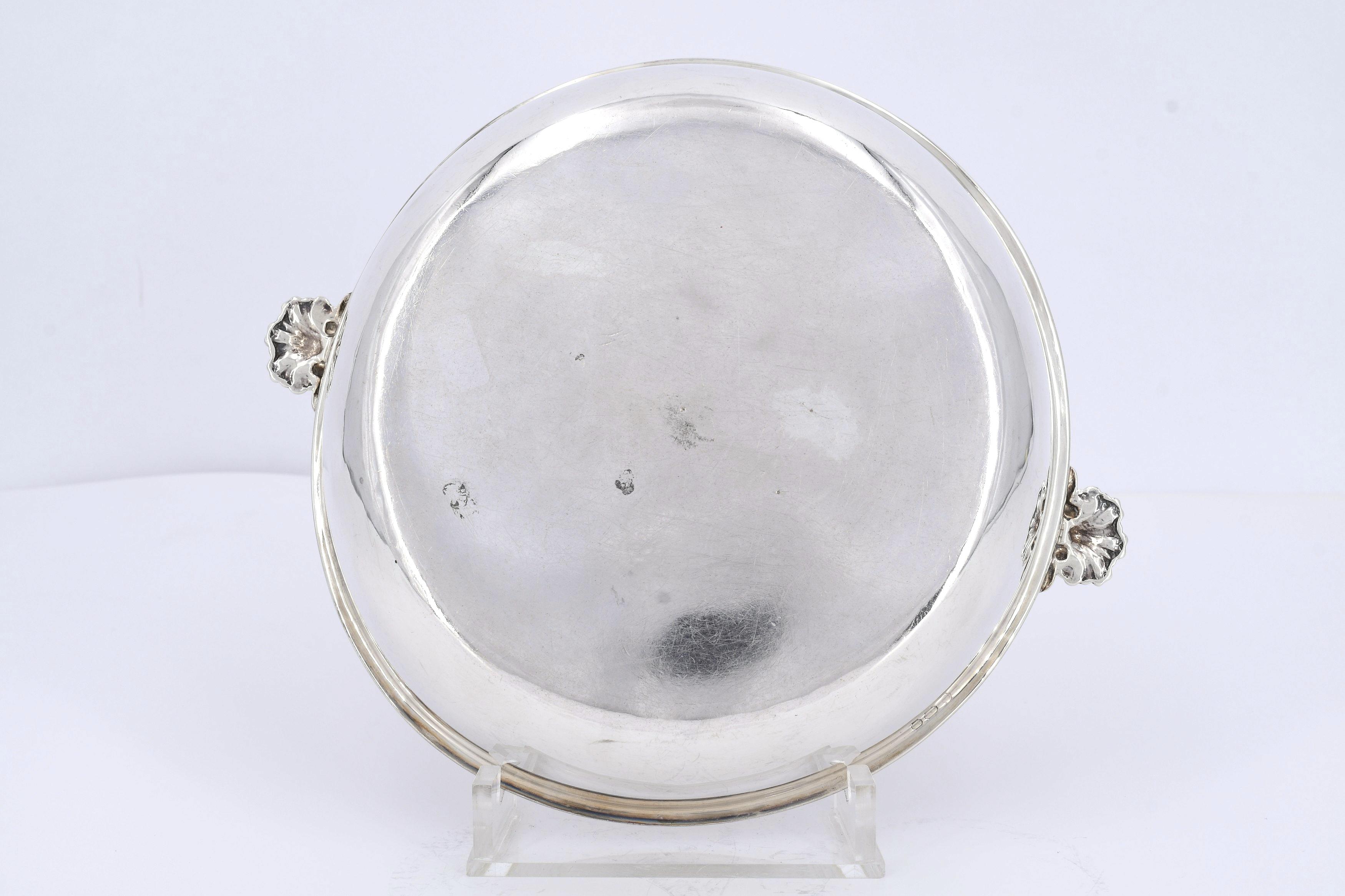 George III silver serving bowl with insert - Image 7 of 7