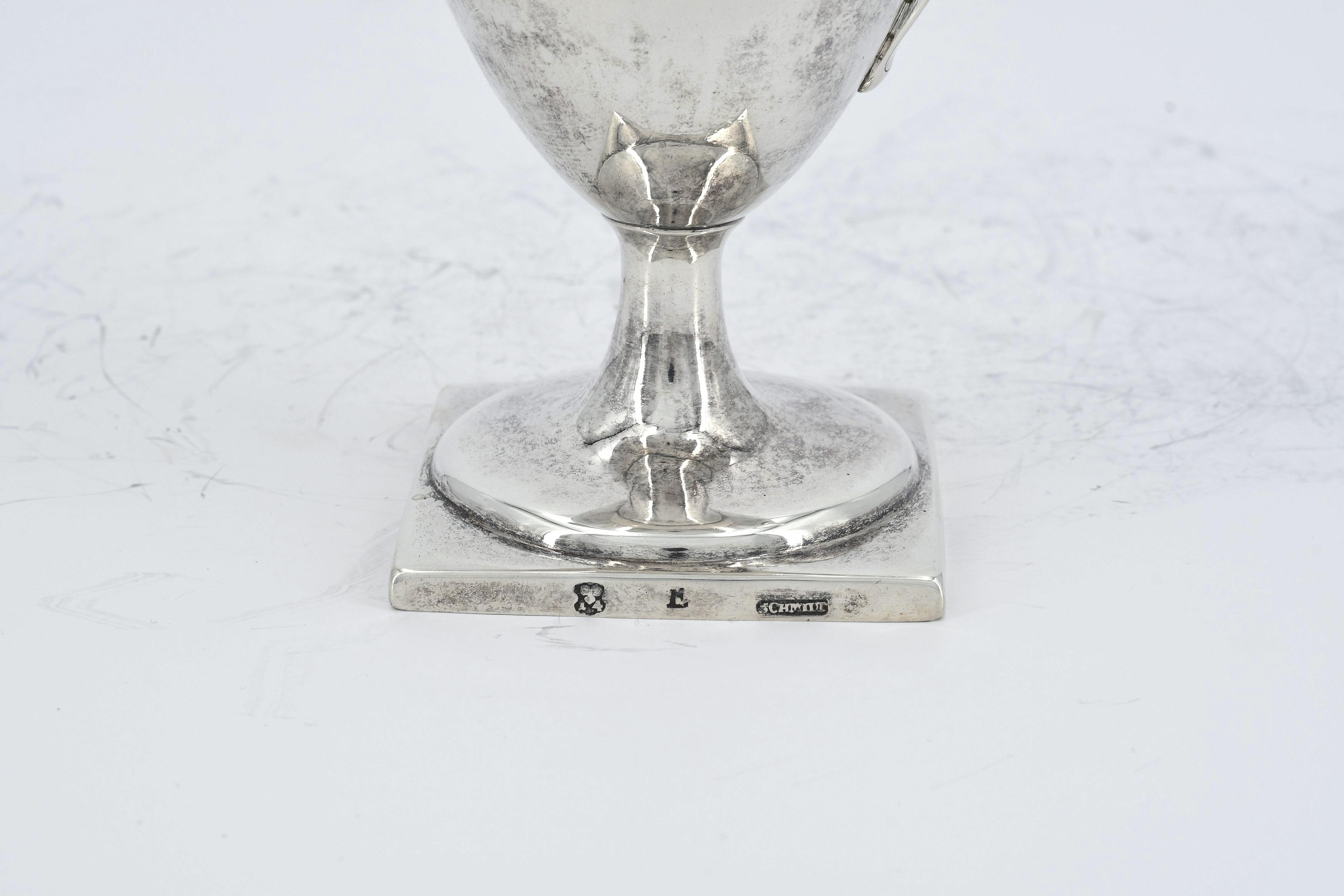 Footed silver milk jug - Image 8 of 8