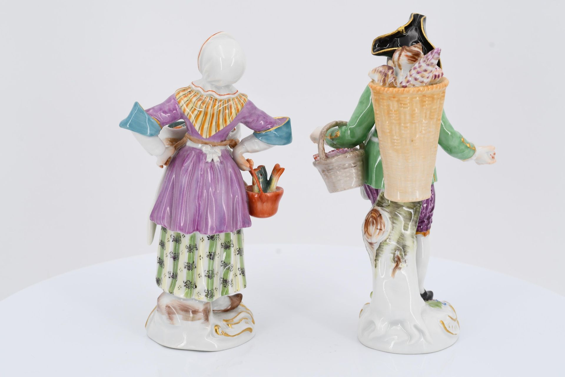 12 porcelain figurines from a series "Cris de Paris" - Image 24 of 27