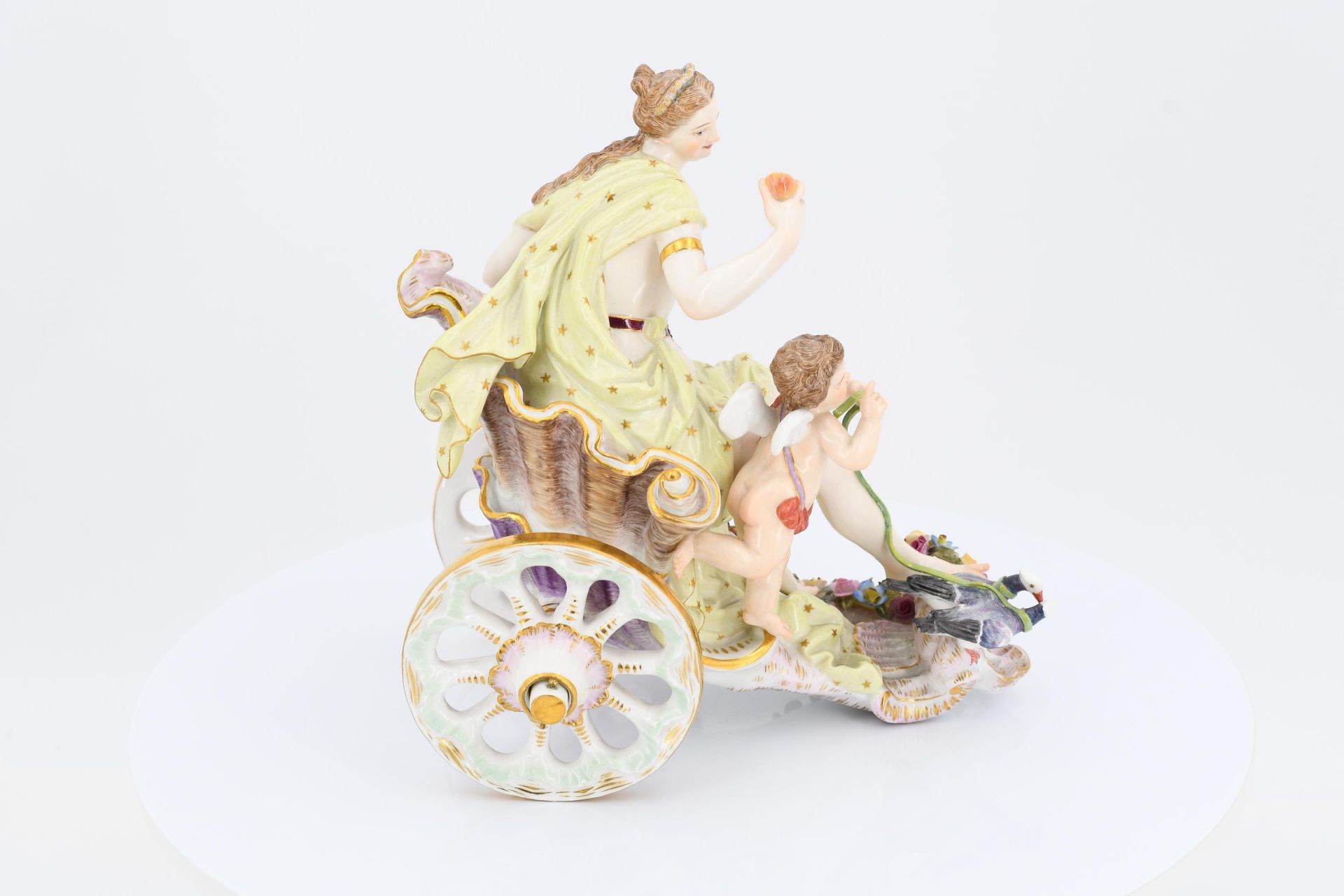 Porcelain figurine of Venus on carriage - Image 5 of 6