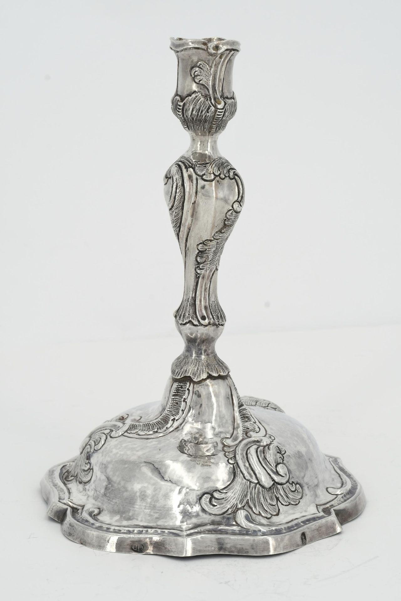 Rococo silver candlestick - Image 2 of 7