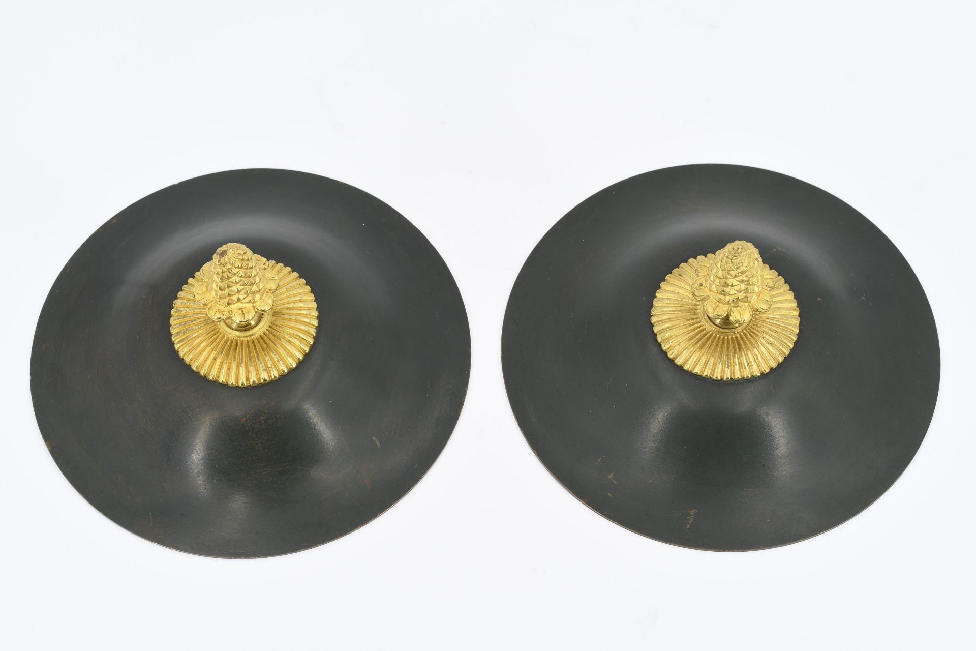 Pair of empire style bronze incense bowls - Image 8 of 9