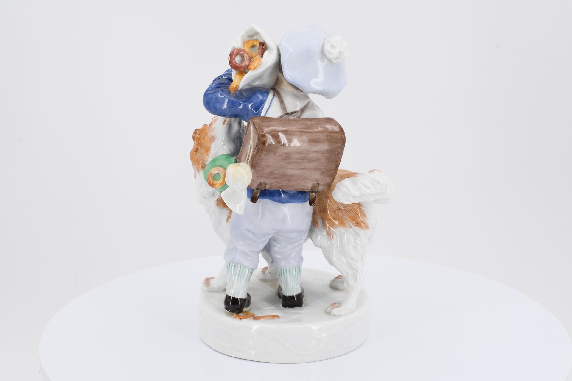 Porcelain figurine of school boy with dog - Image 4 of 6