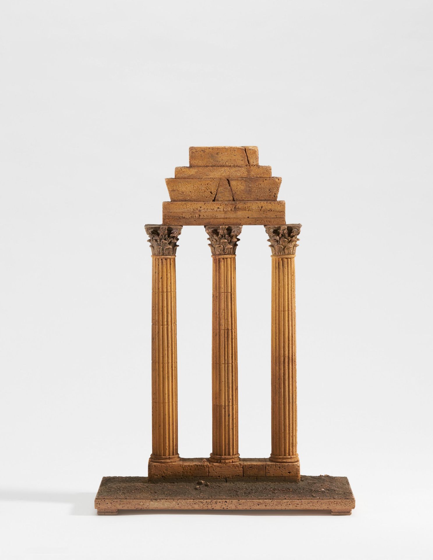 Cork model of the Temple of Castor and Pollux in Rome - Image 3 of 4